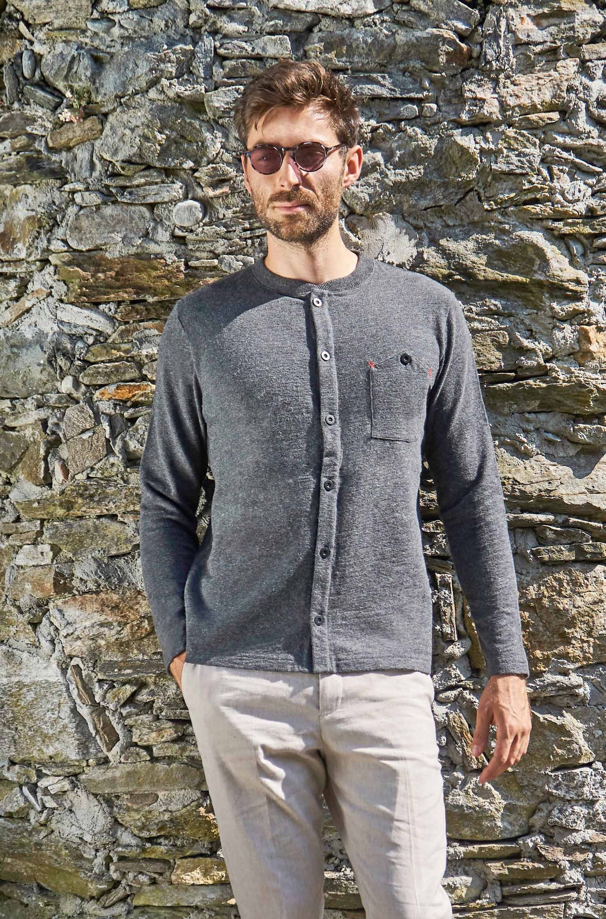 Alpaka Strickjacke GERSON-anthrazit