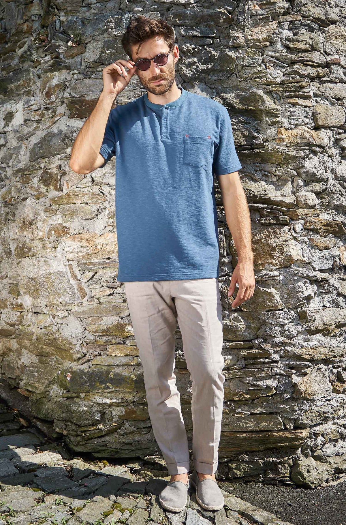 Alpaka T-Shirt JAHLEEL-orion blau