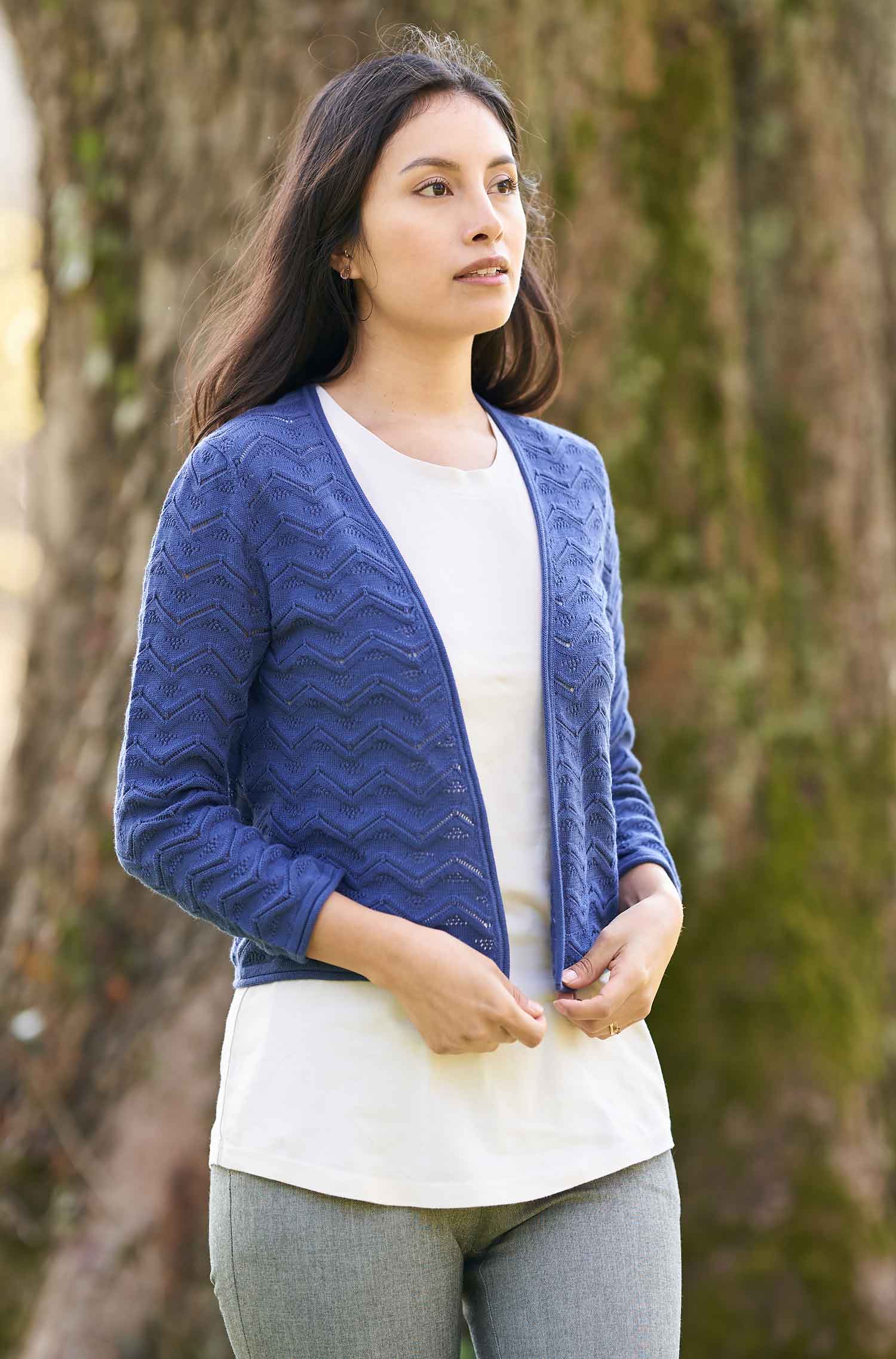 Bolero CLARA aus Pima Baumwolle-twilight blue