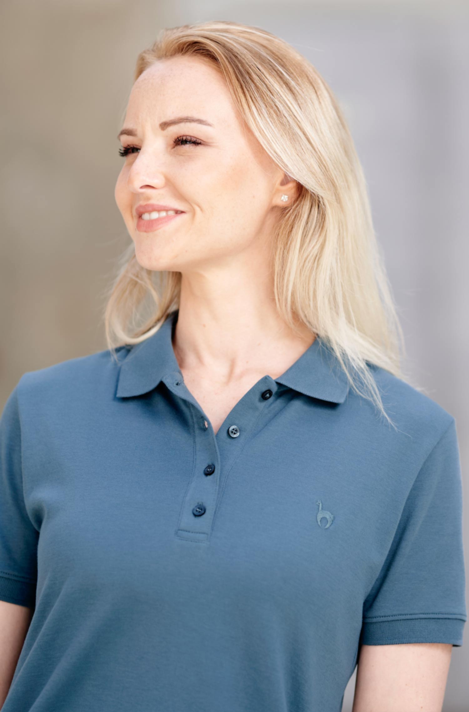 Poloshirt BASIC DAMEN aus 100% Bio-Pima-Baumwolle-orion blau