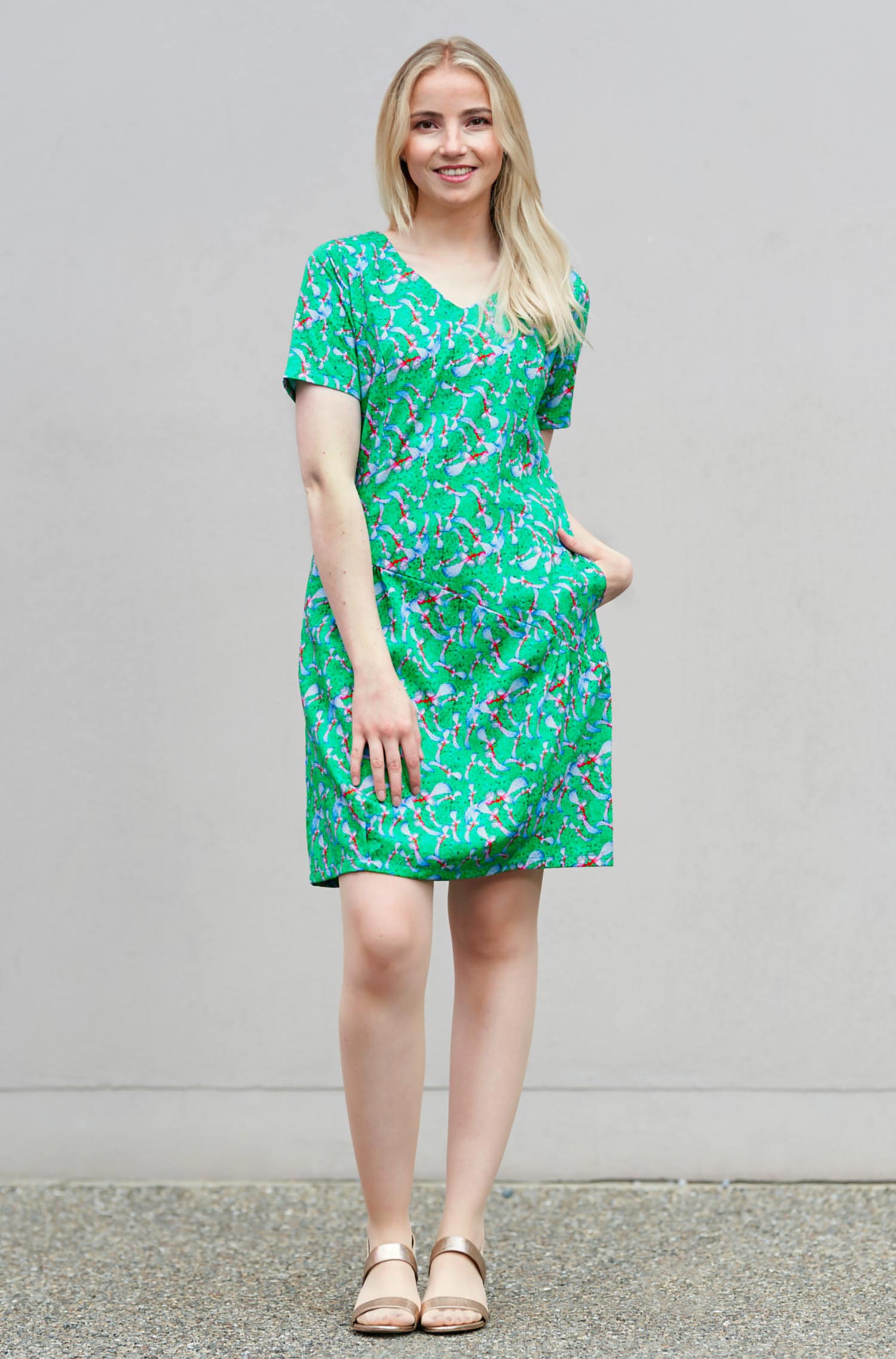 Sommerkleid SIENNA aus 100% Pima Bio Baumwolle-jungle love