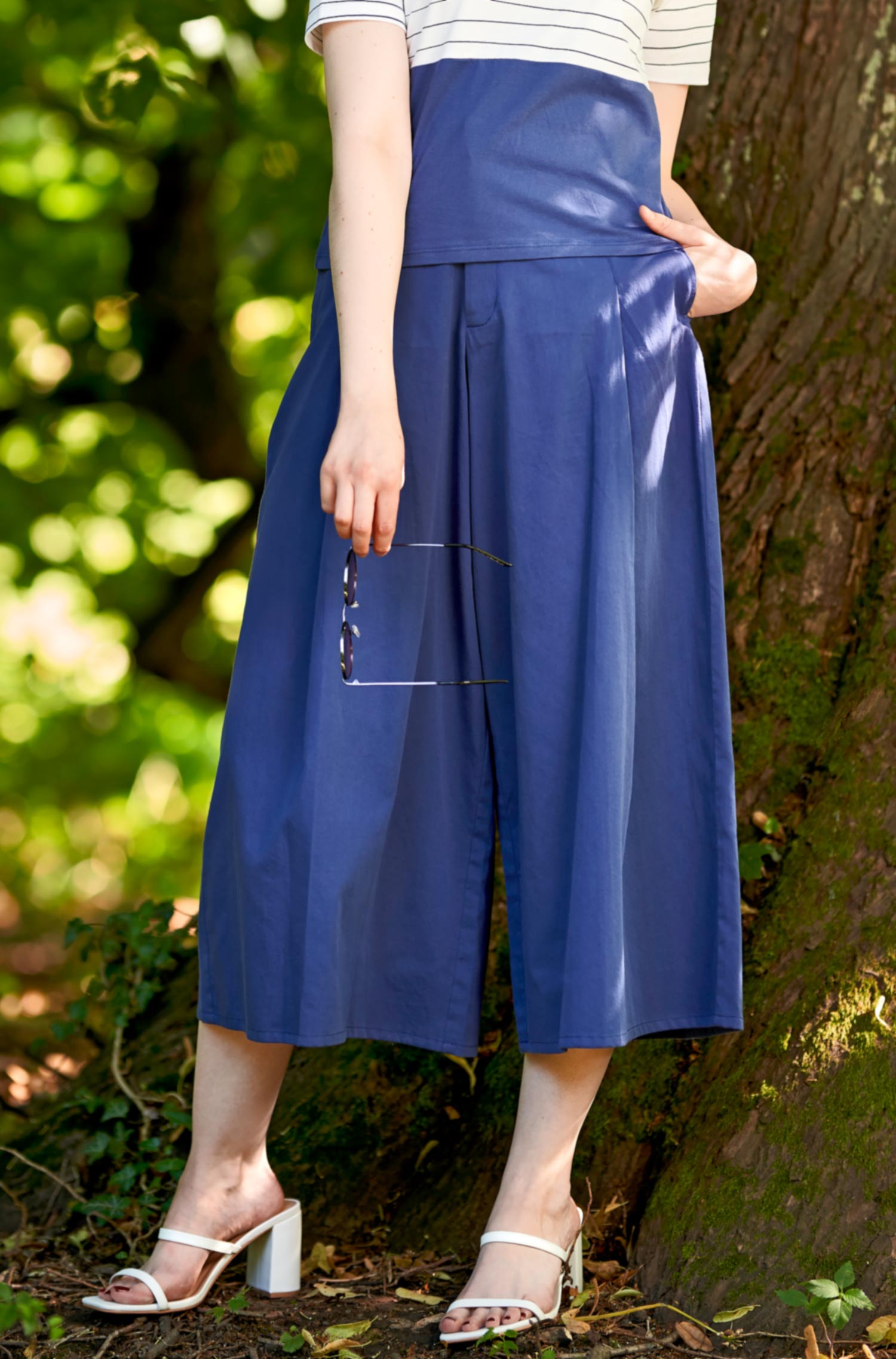 Culotte-Hose ANNA aus Bio-Pima-Baumwolle für Damen-twilight blue
