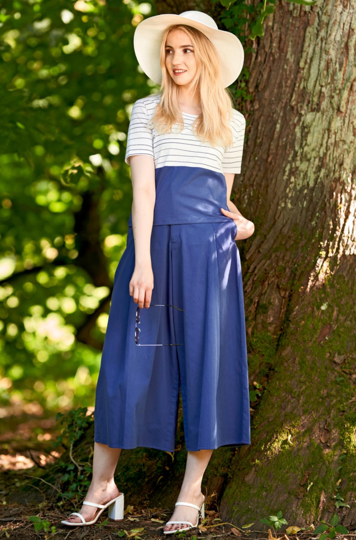 Culotte-Hose ANNA aus Bio-Pima-Baumwolle für Damen-twilight blue