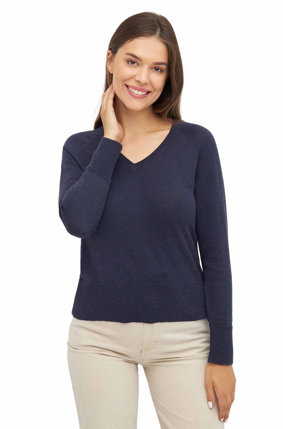 Alpaka Pullover AURELIA-dark navy