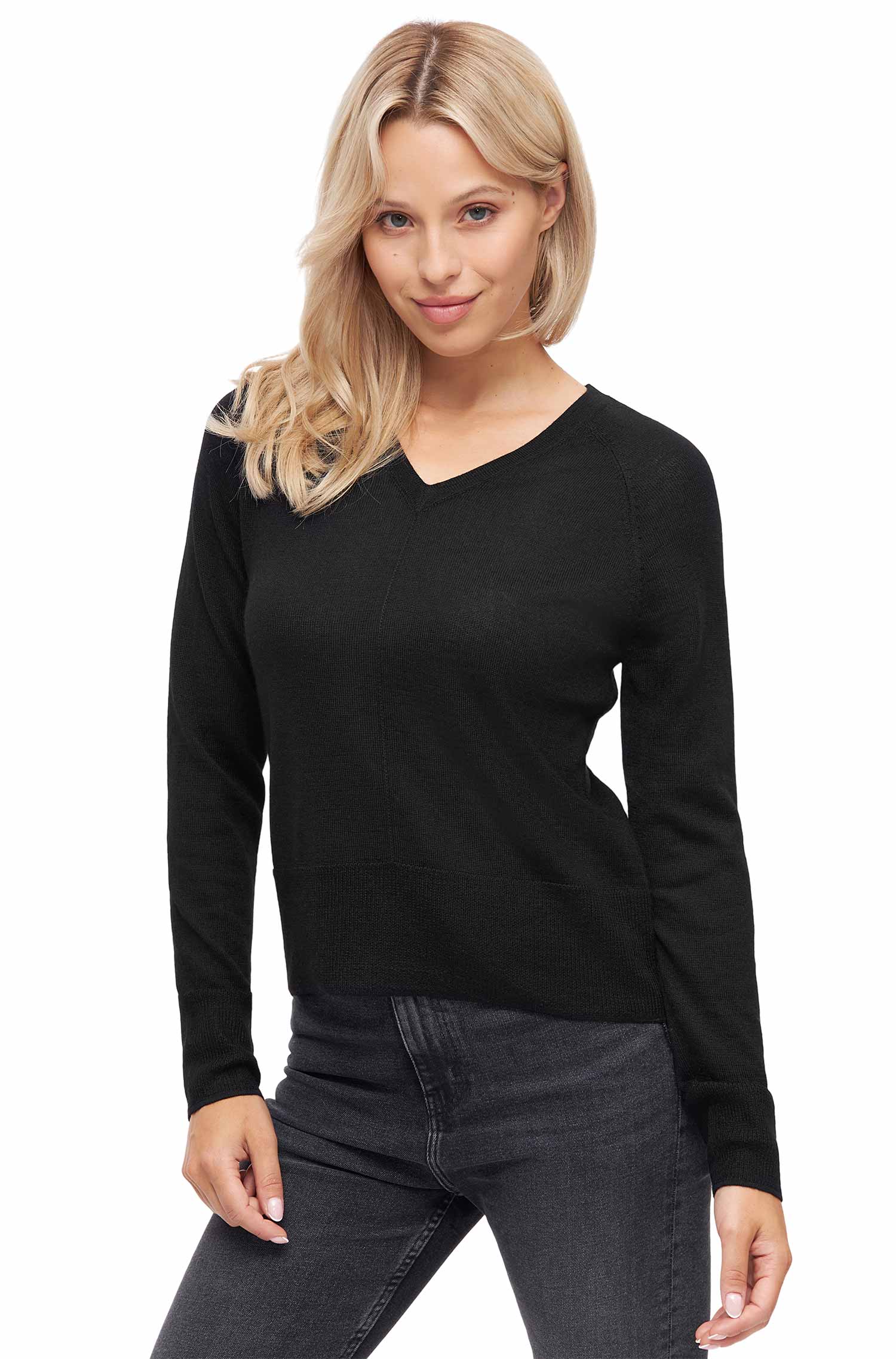 Pullover AURELIA aus Baby-Alpaka-Baumwoll-Mix-schwarz