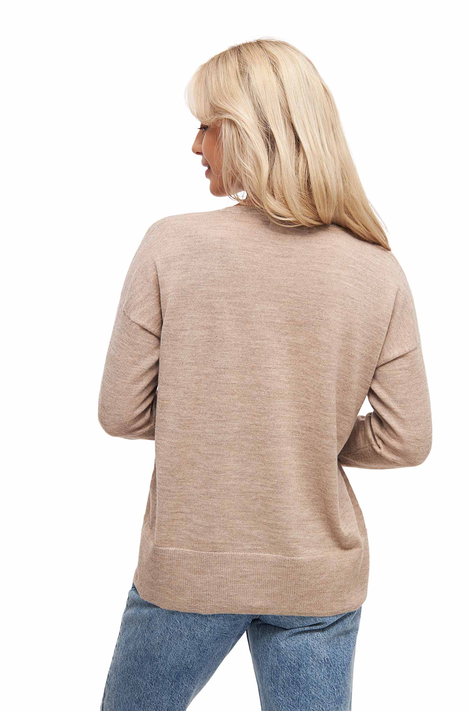 Pullover AMBRA aus Baby-Alpaka-Baumwoll-Mix-beige