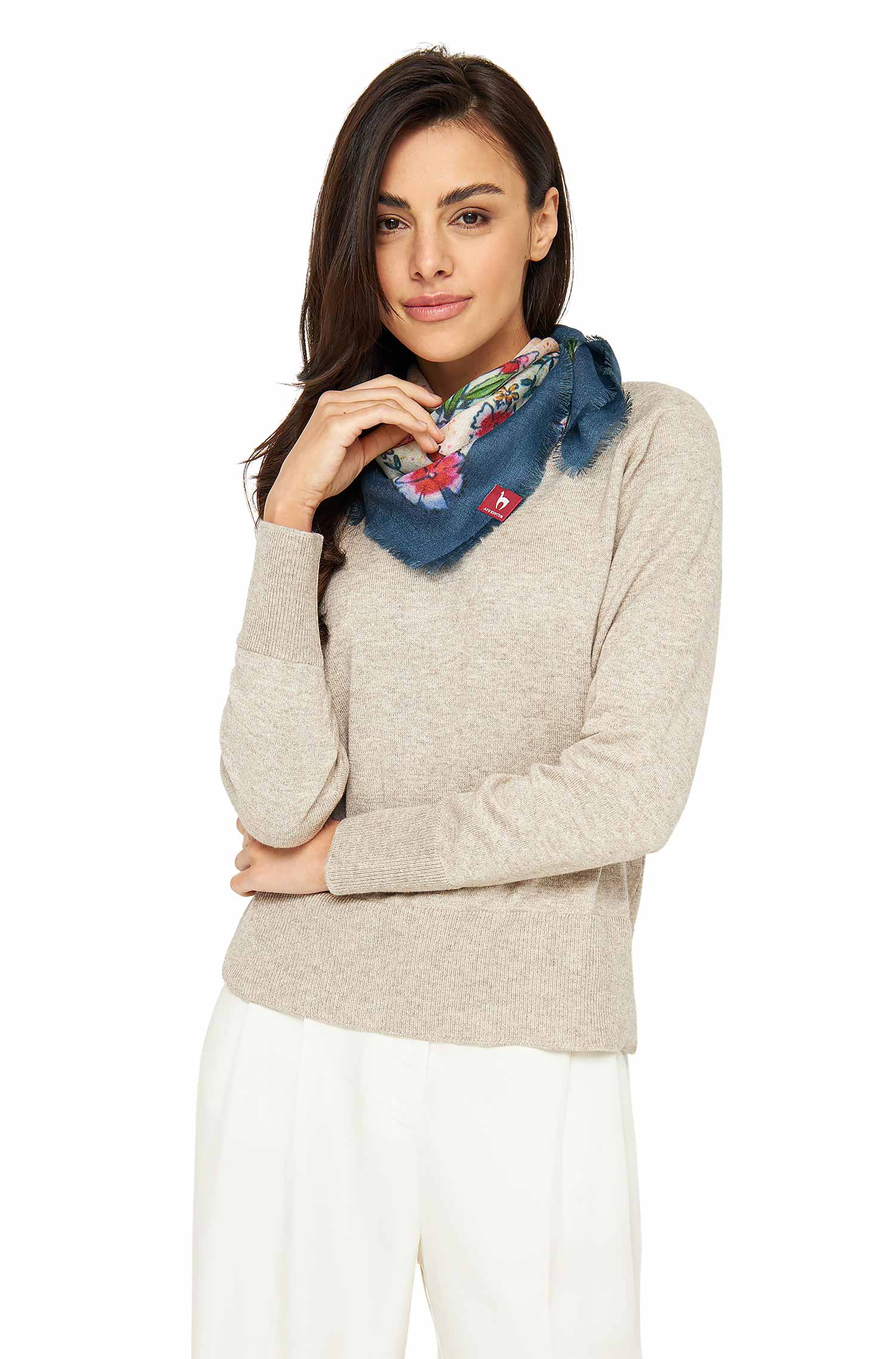 Foulard Tuch NANITA aus Baby-Alpaka-Seide-Mix-multi