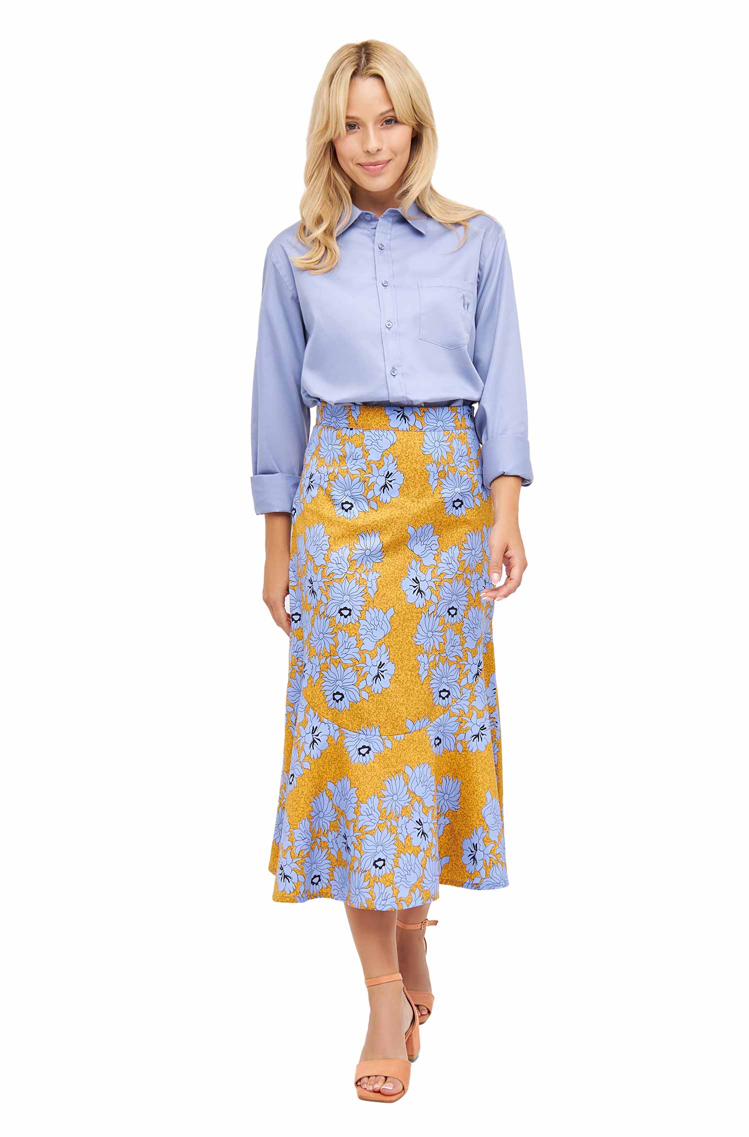 SALINA Rock aus 100% Bio-Pima-Baumwolle-ocean flower