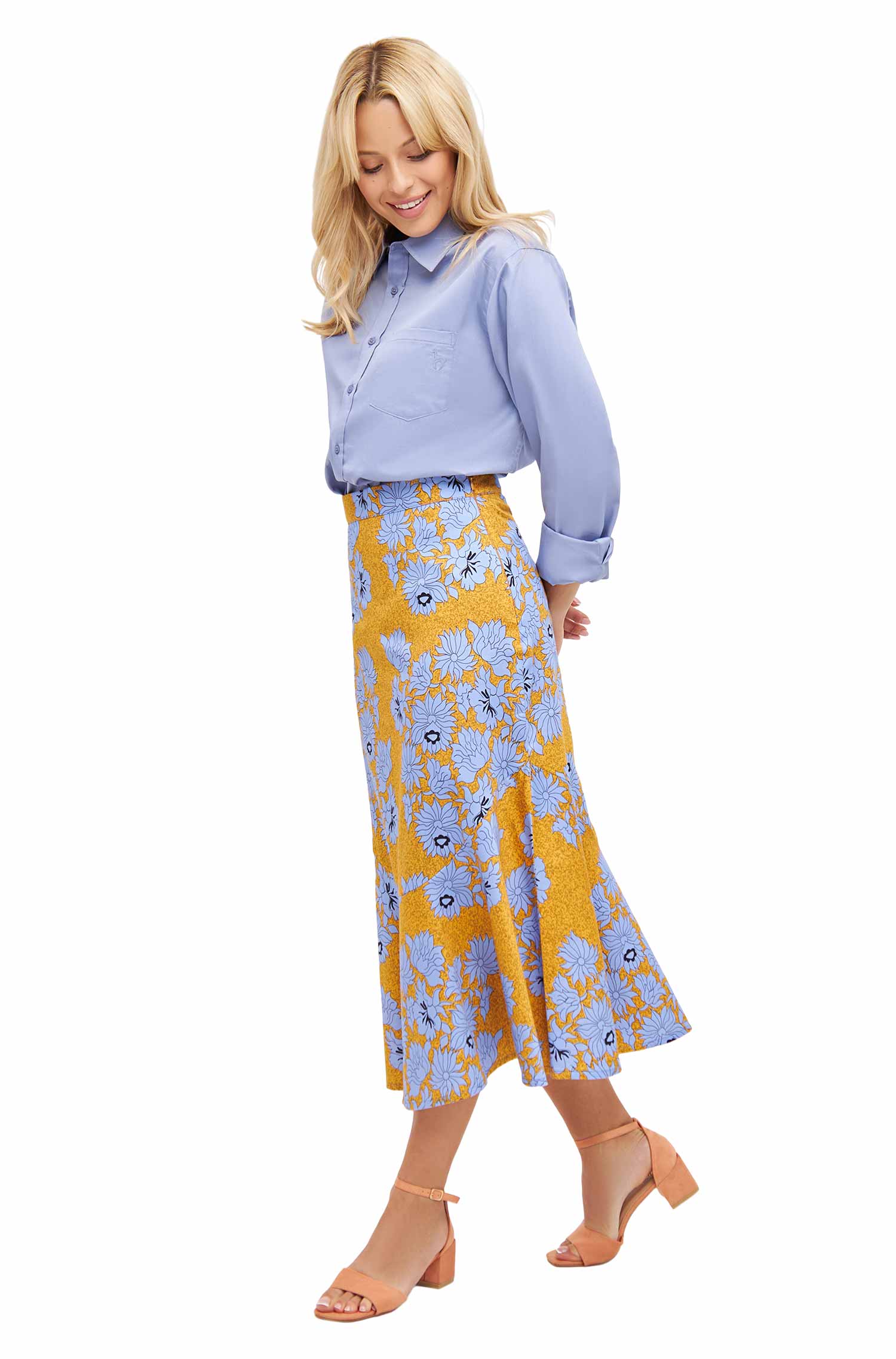 SALINA Rock aus 100% Bio-Pima-Baumwolle-ocean flower