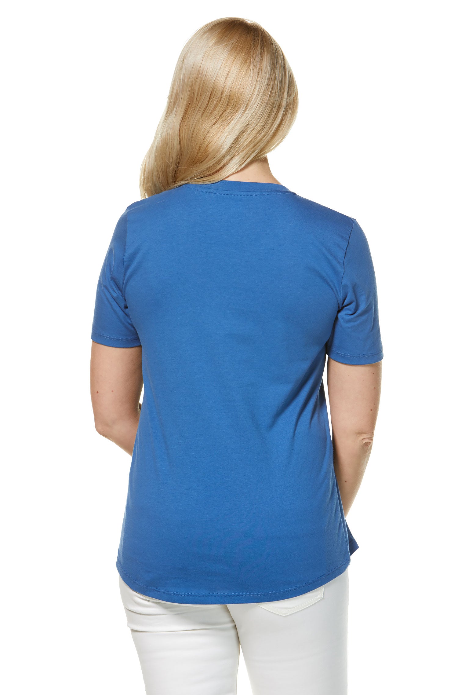 Kurzarm T-Shirt aus 100% Bio Pima Baumwolle-lapisblau