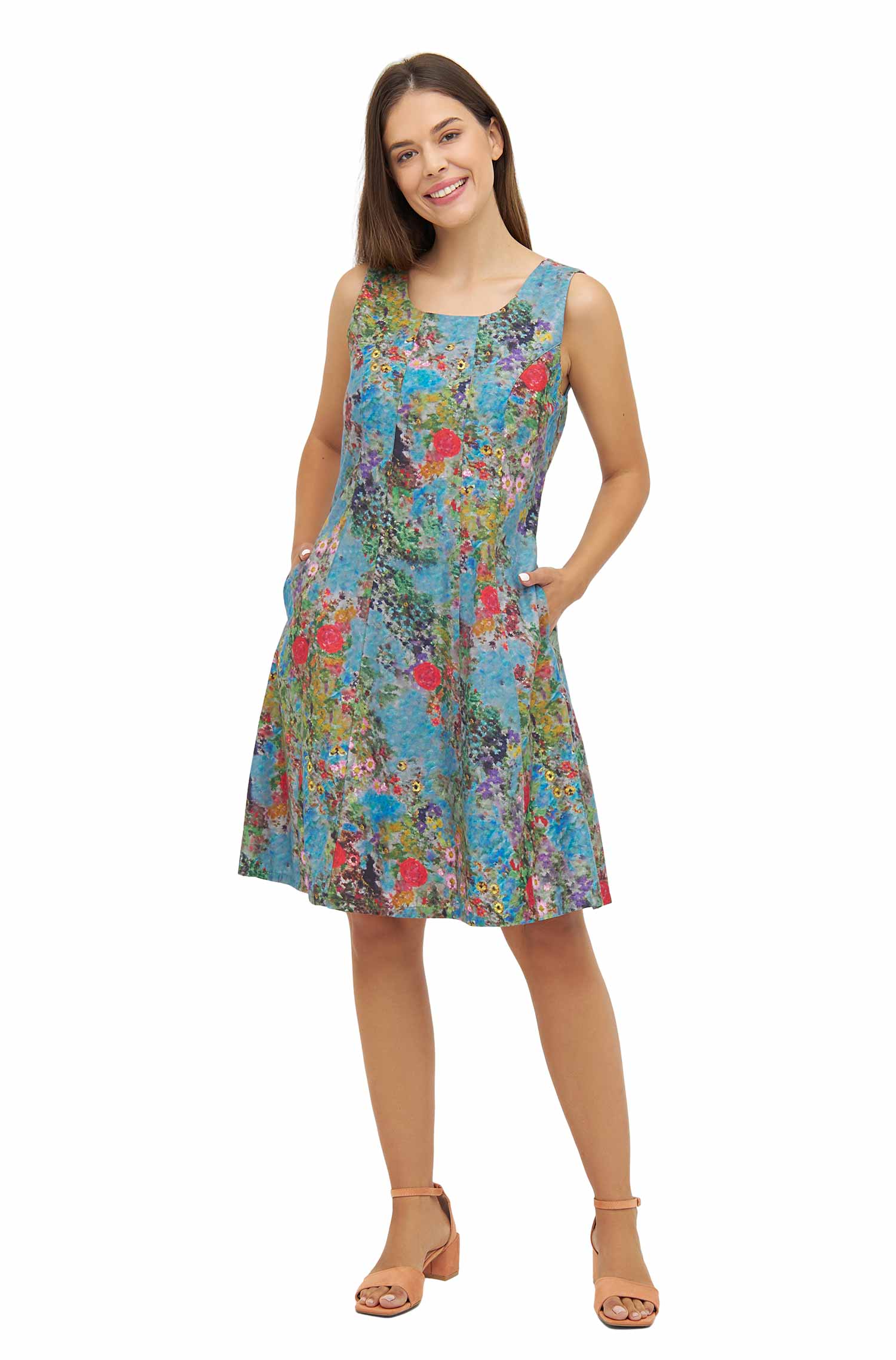 Sommerkleid MATILDE aus 100% Pima-Bio-Baumwolle-summer garden