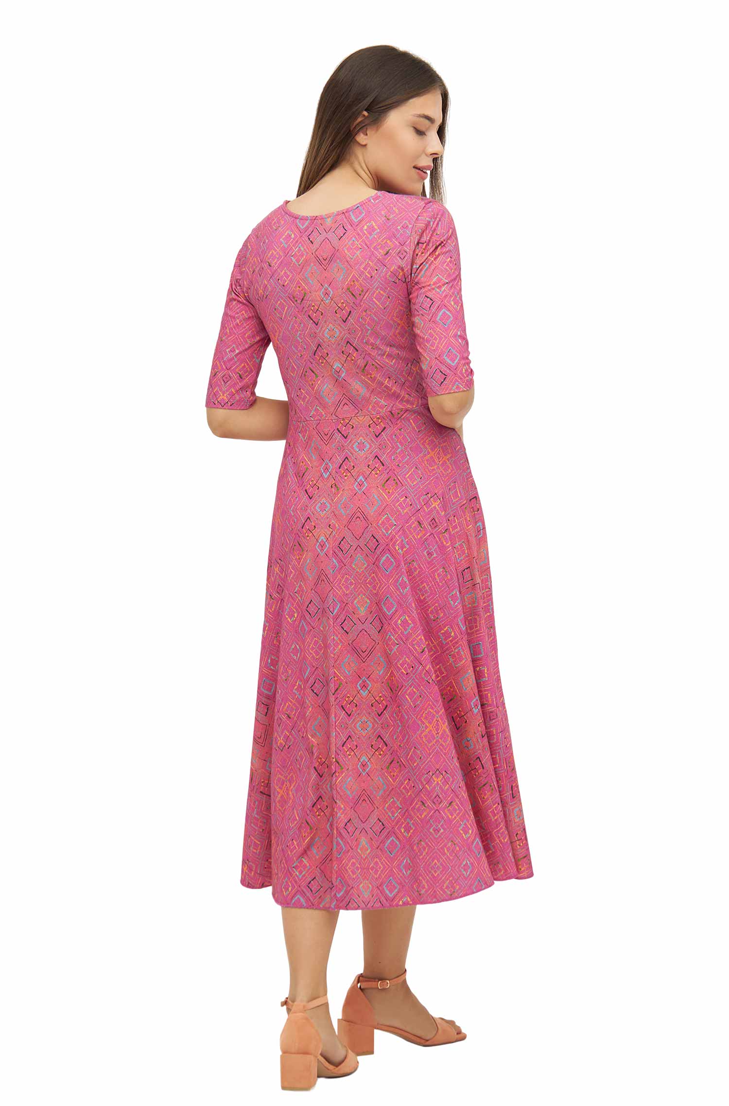 Kleid SALMA aus 100% Bio-Pima-Baumwolle-rubine