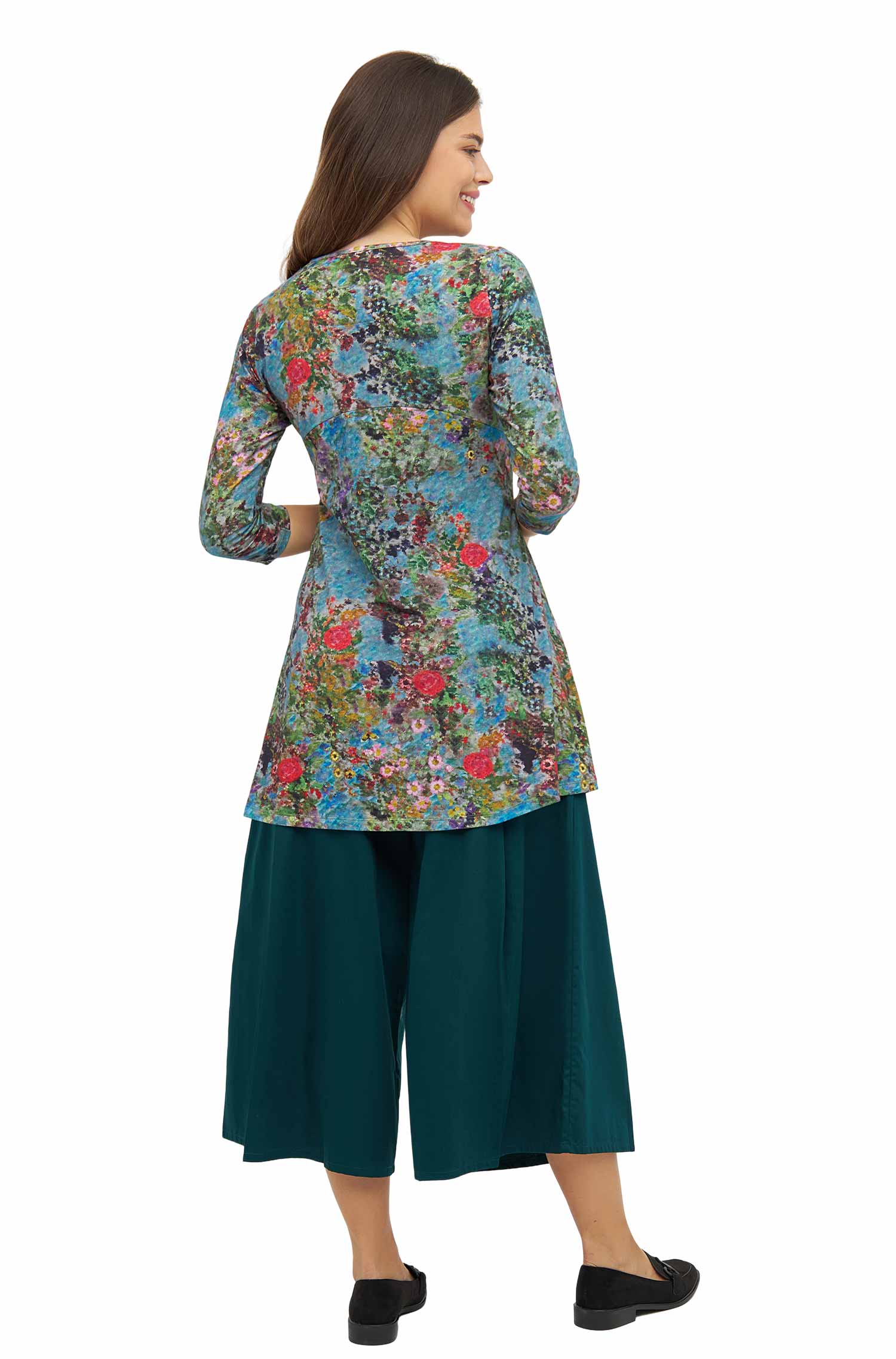 Tunika CATALINA aus 100% Bio-Pima-Baumwolle-summer garden