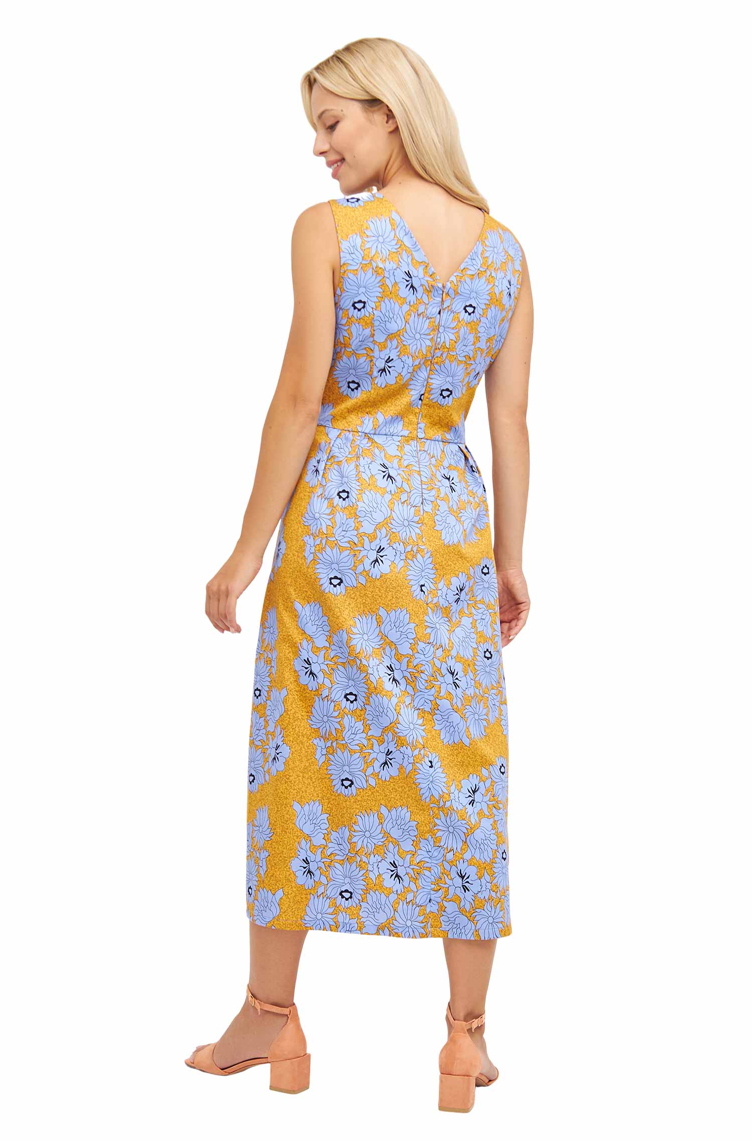 Kleid ARABELLA aus 100% Bio-Pima-Baumwolle-ocean flower