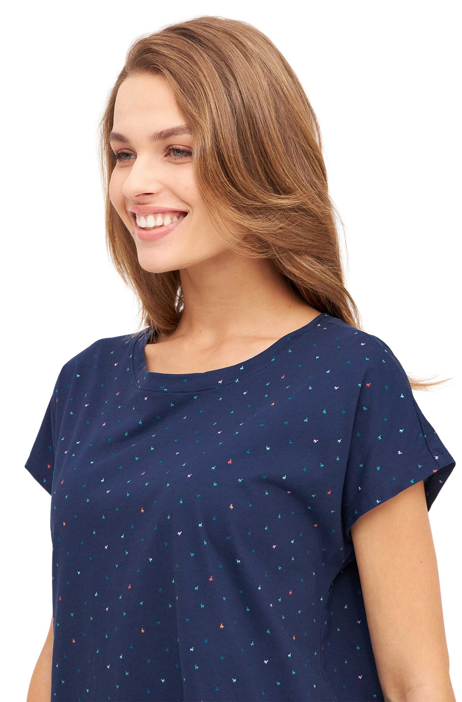 Boxy T-Shirt ALPAQUITAS aus Bio-Pima-Baumwolle-navy
