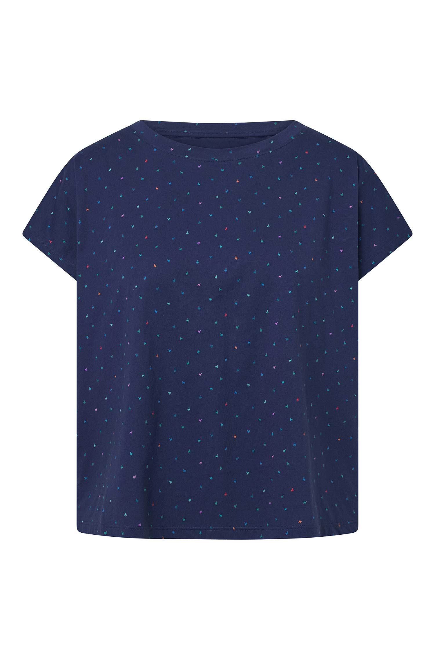 Boxy T-Shirt ALPAQUITAS aus Bio-Pima-Baumwolle-navy