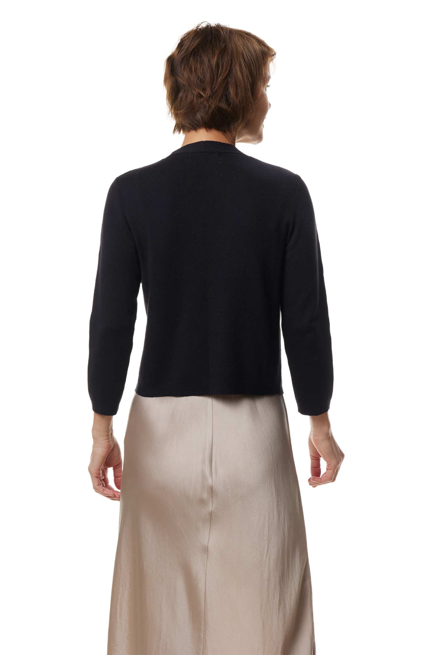 Bolero CLARA aus Pima-Bio-Baumwolle-schwarz
