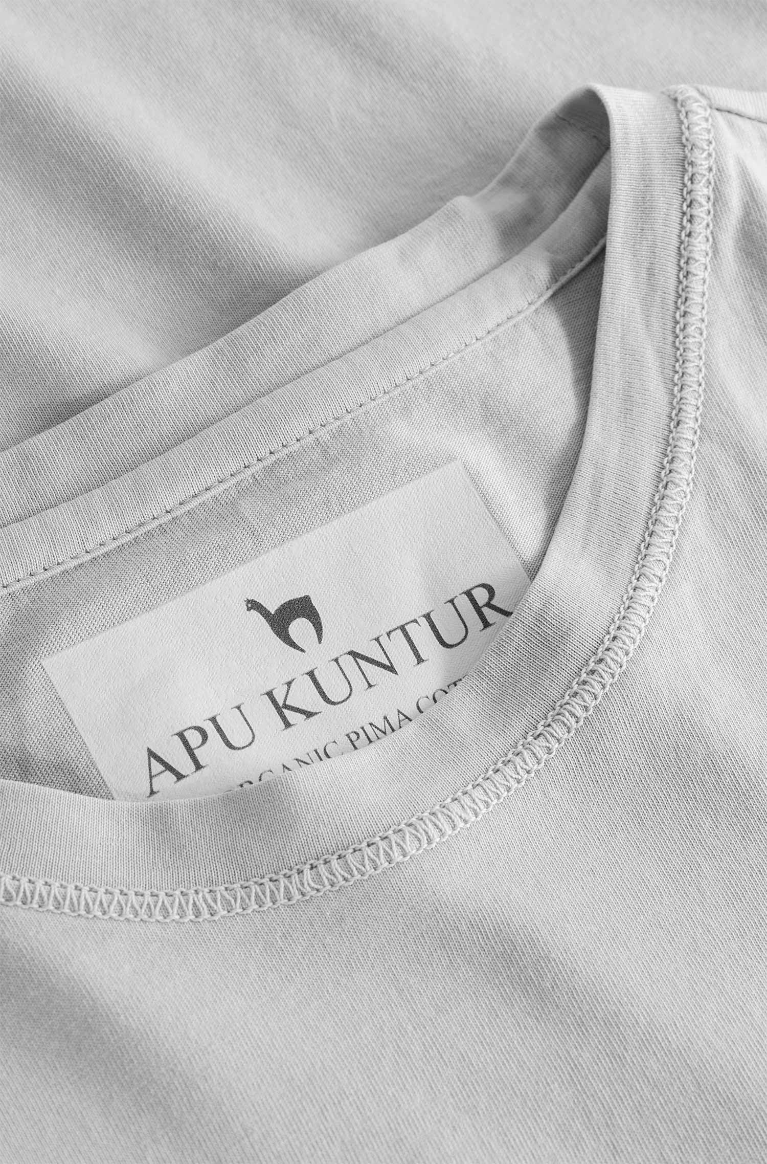Herren T-Shirt RASSI mit Alpaka-Motiv aus 100% Bio-Pima-Baumwolle-silver