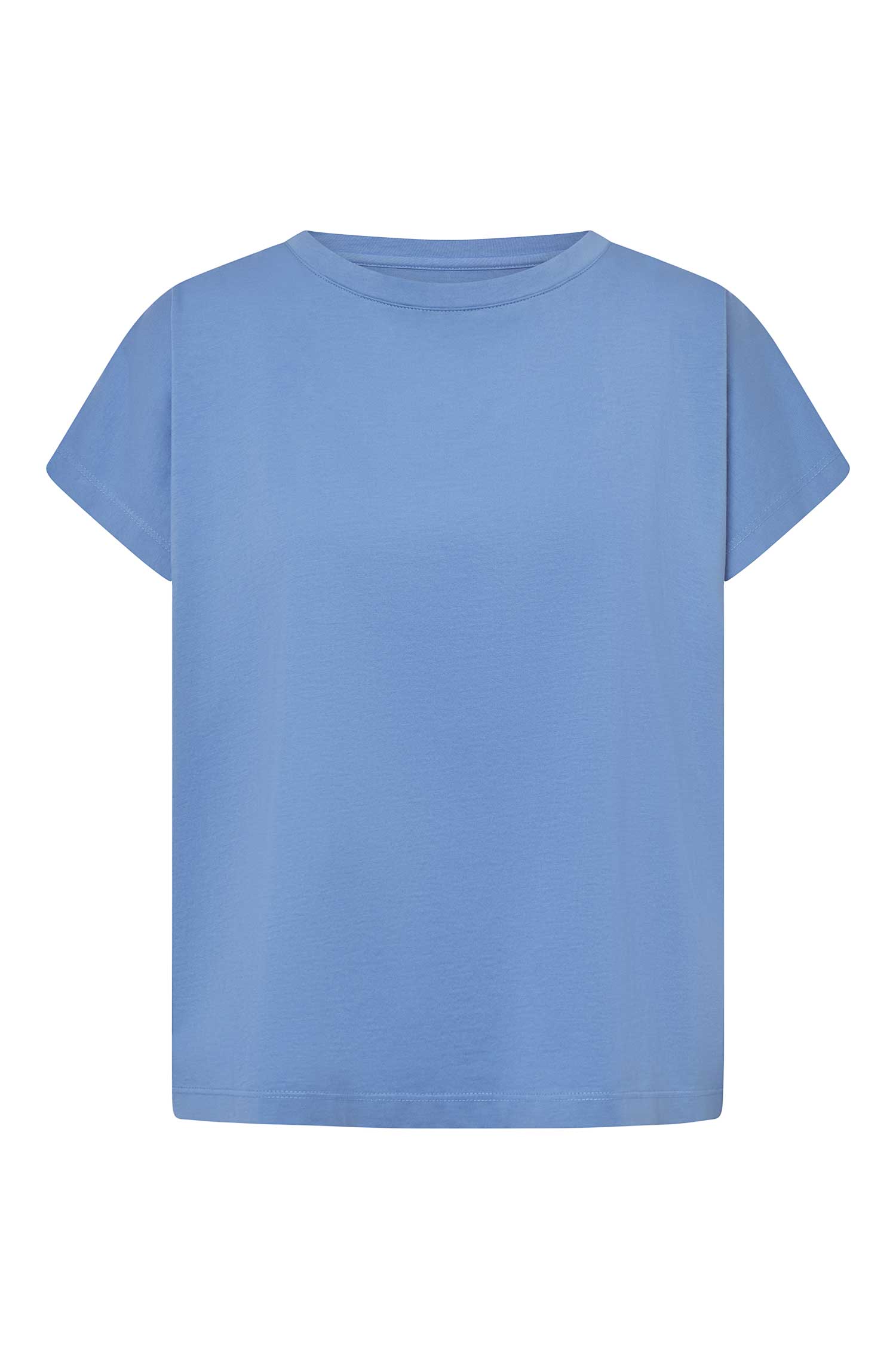 T-Shirt BOXY aus Bio-Pima-Baumwolle-pazifikblau