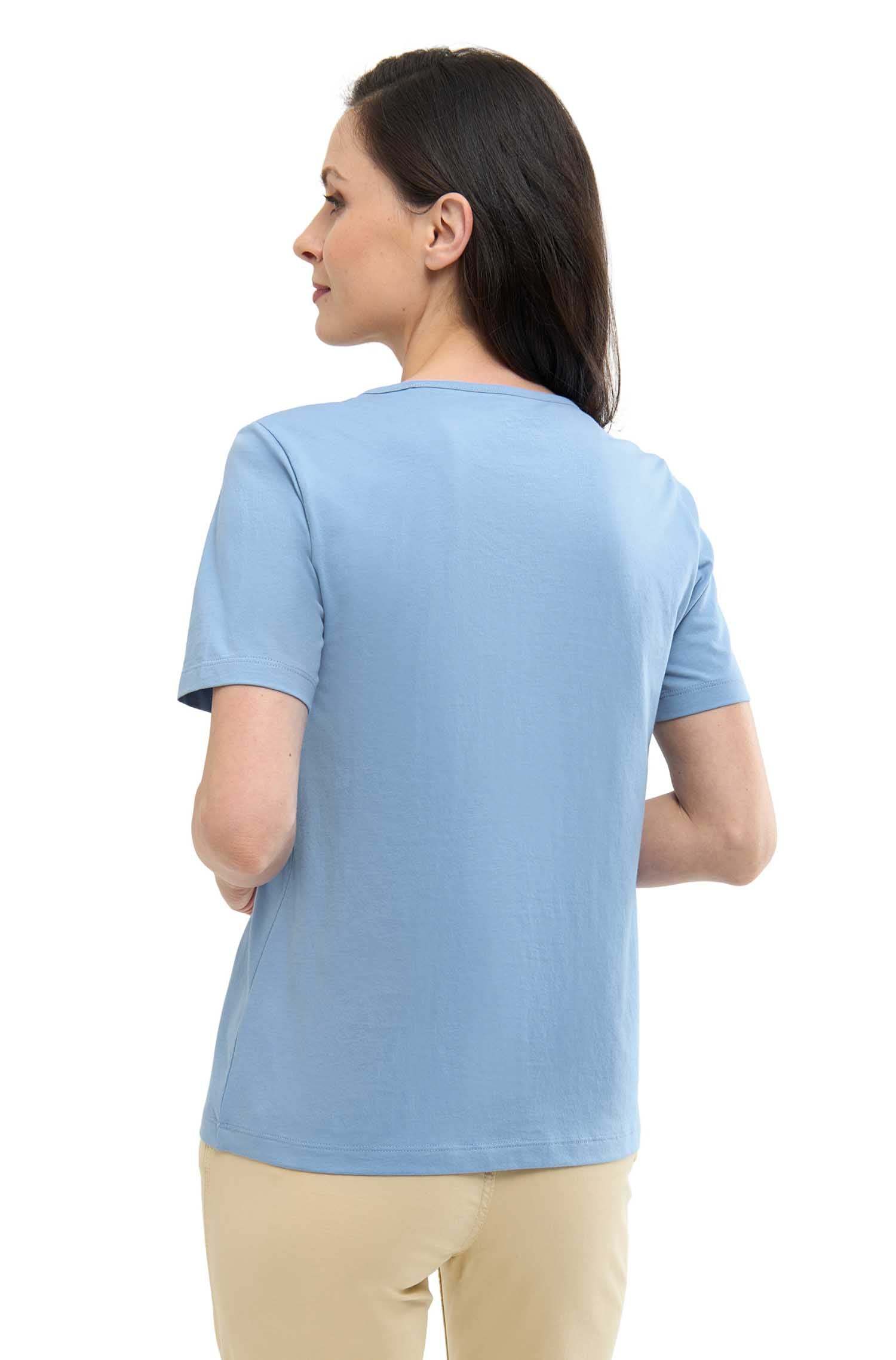 T-Shirt ALPACA LOVE mit Alpaka Print-pazifikblau