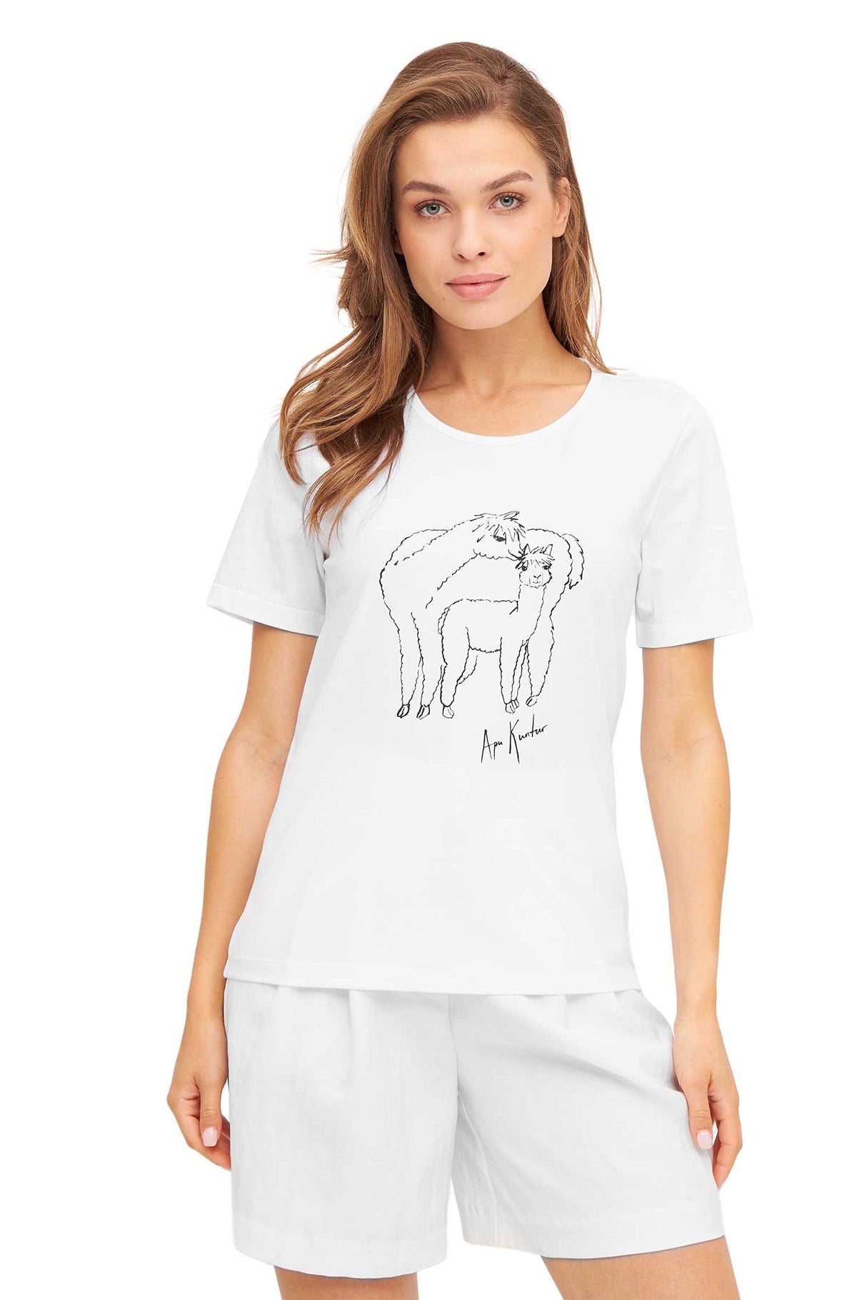 T-Shirt ALPACA LOVE-weiss