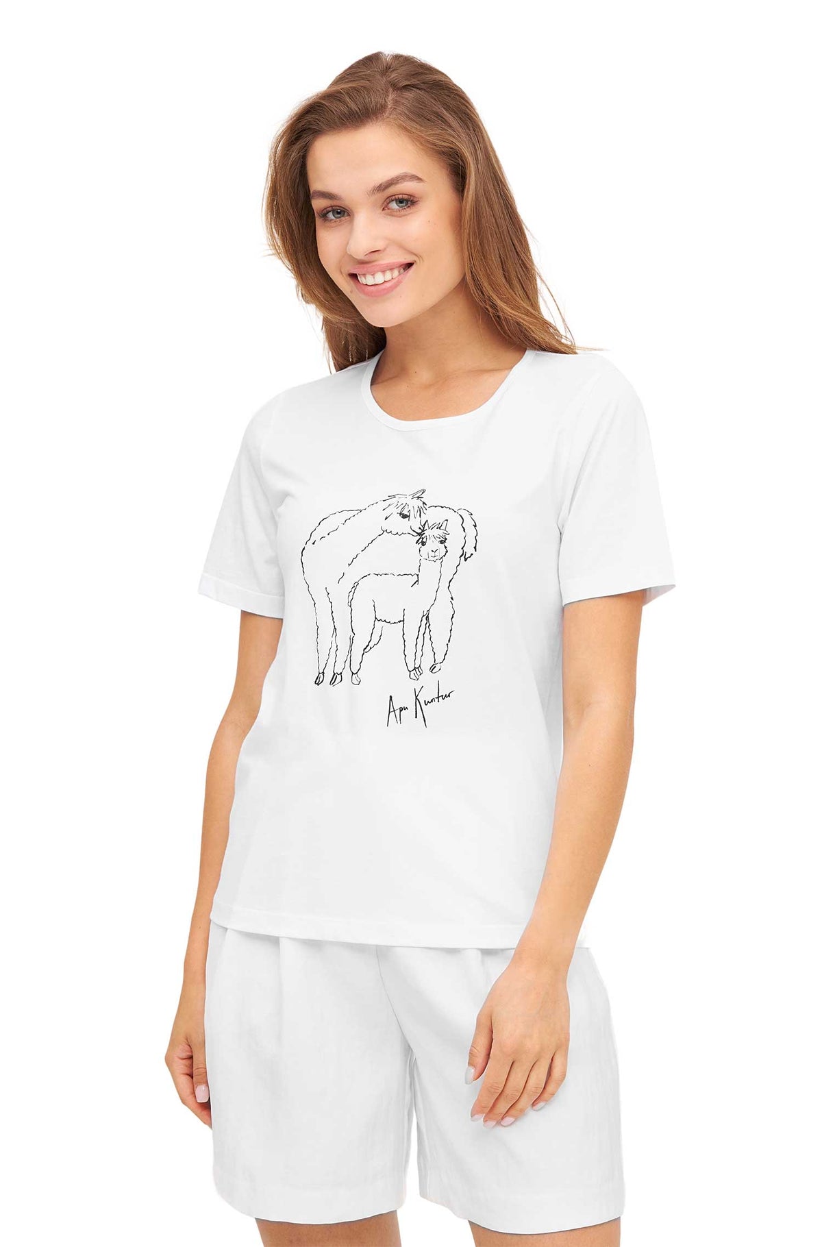 T-Shirt ALPACA LOVE-weiss