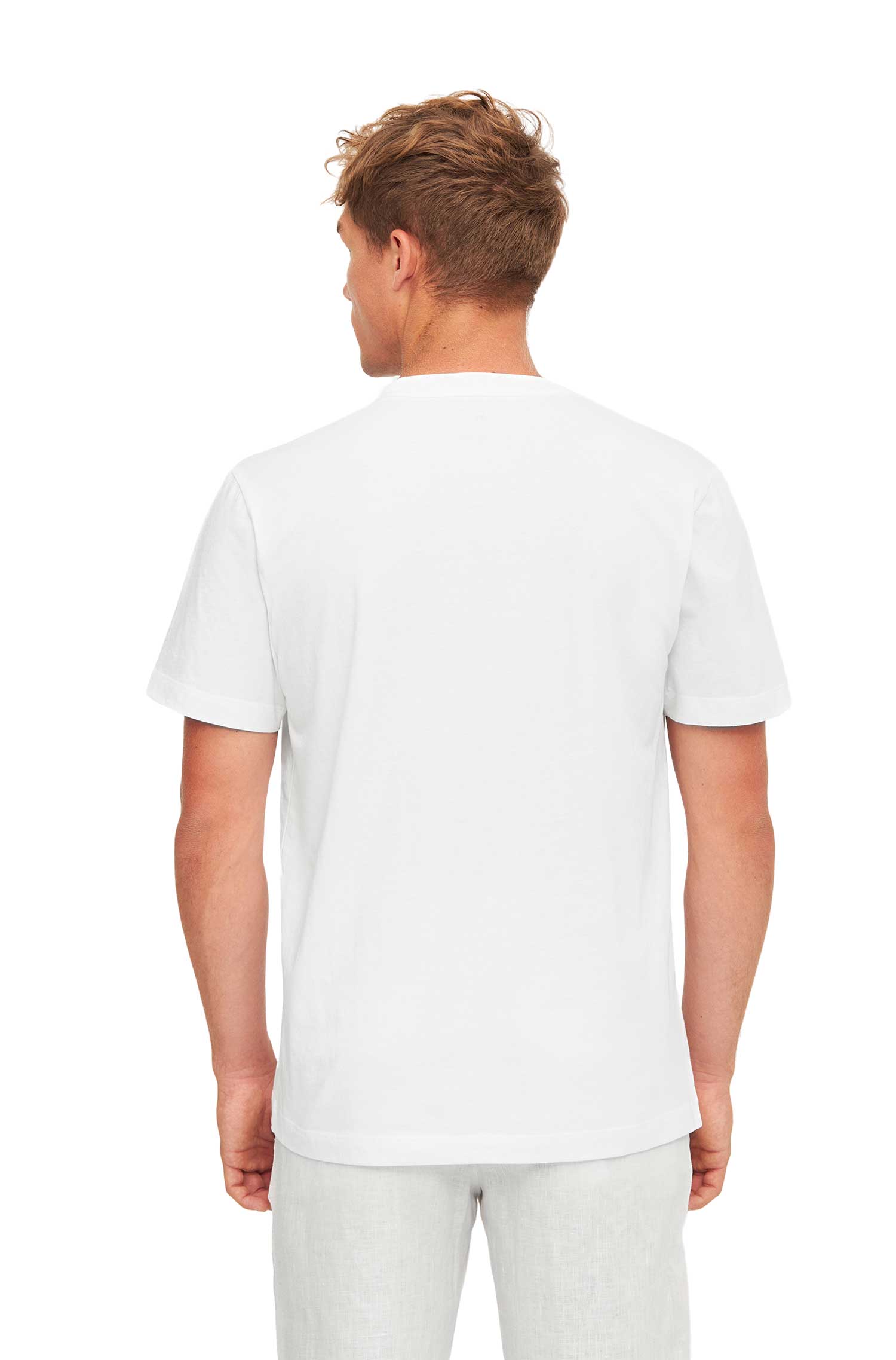 T-Shirt RASSI mit Alpaka-Print und Tasche-weiss