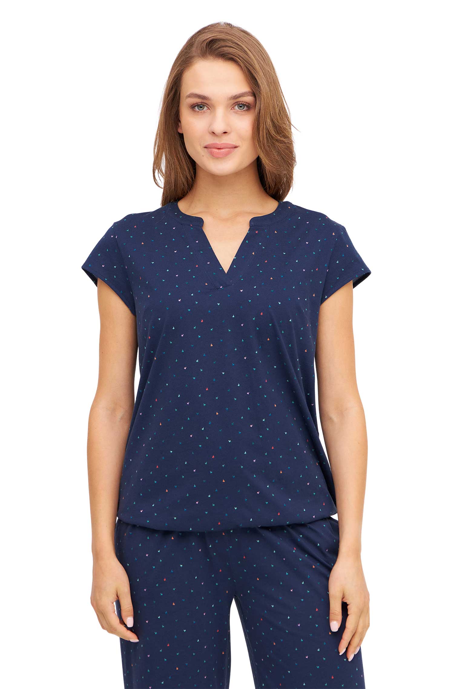 Shirt ALPAQUITAS mit Flügelärmel-navy