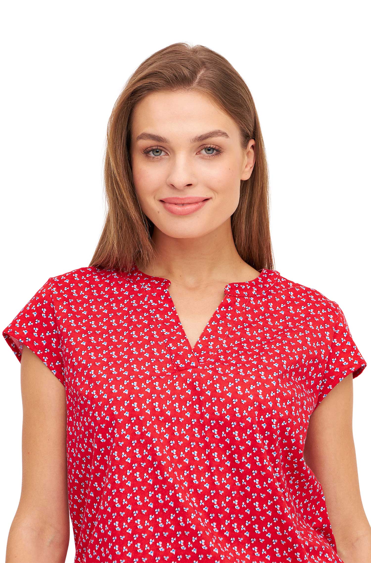 Shirt PAPERFLOWER mit Flügelärmel-red