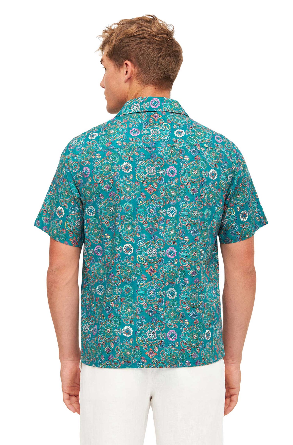Hawaihemd FLORAL ETHNO-turquoise