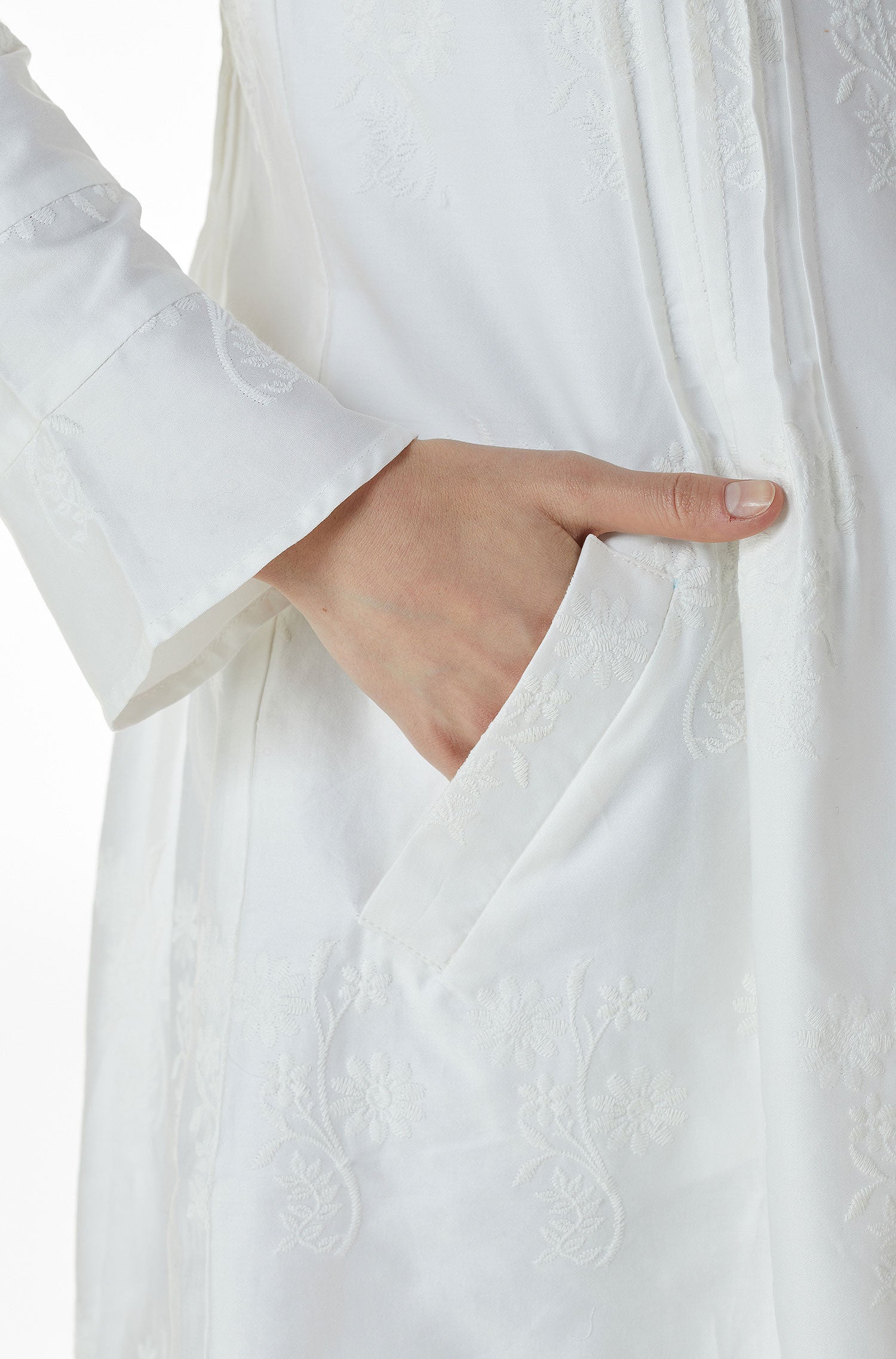 Kleid FABIANA aus 100% Bio Pima Baumwolle-weiss