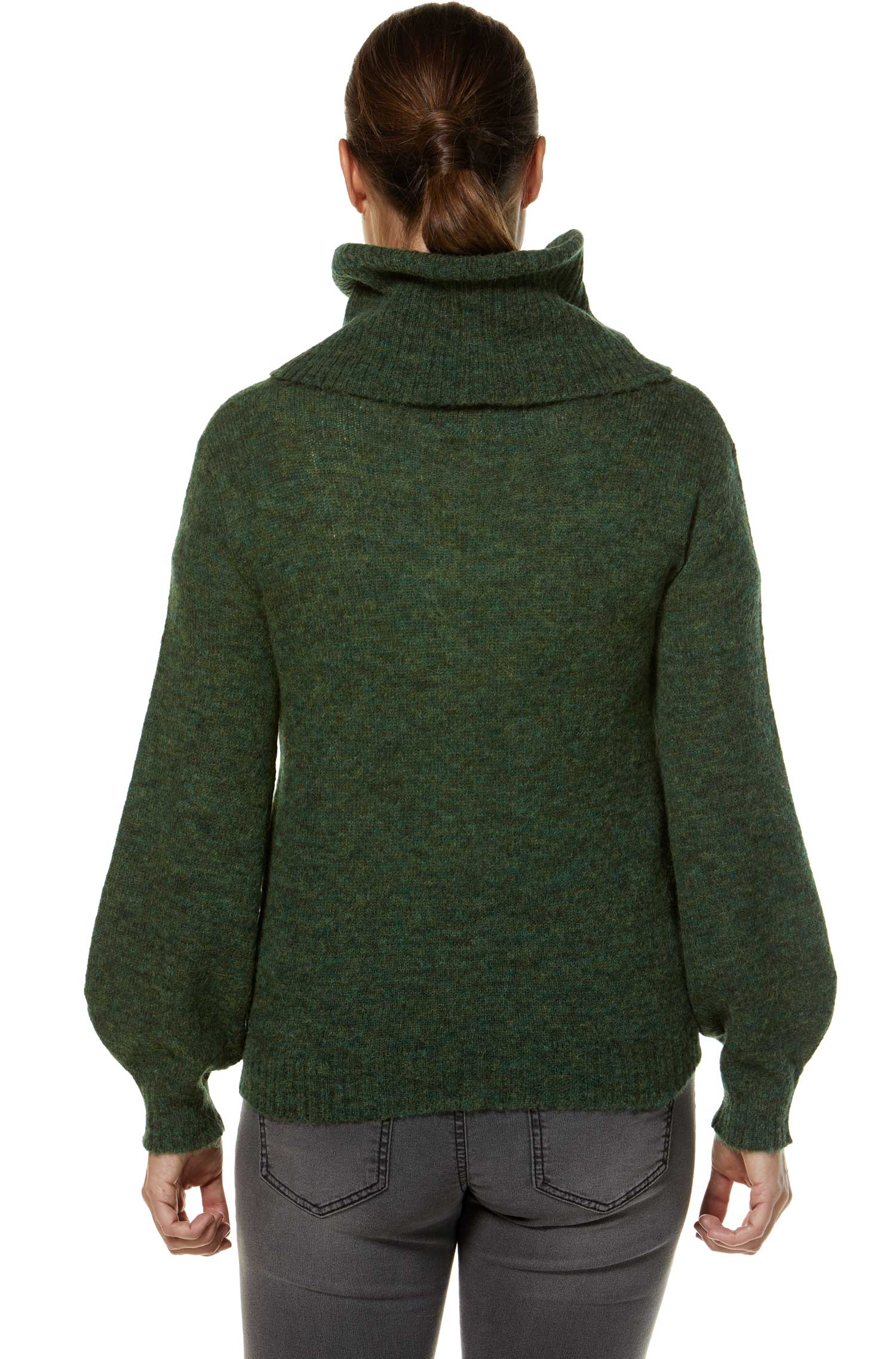 Alpaka Rollkragen Pullover SALOMON aus Alpaka Woll-Mix-grün
