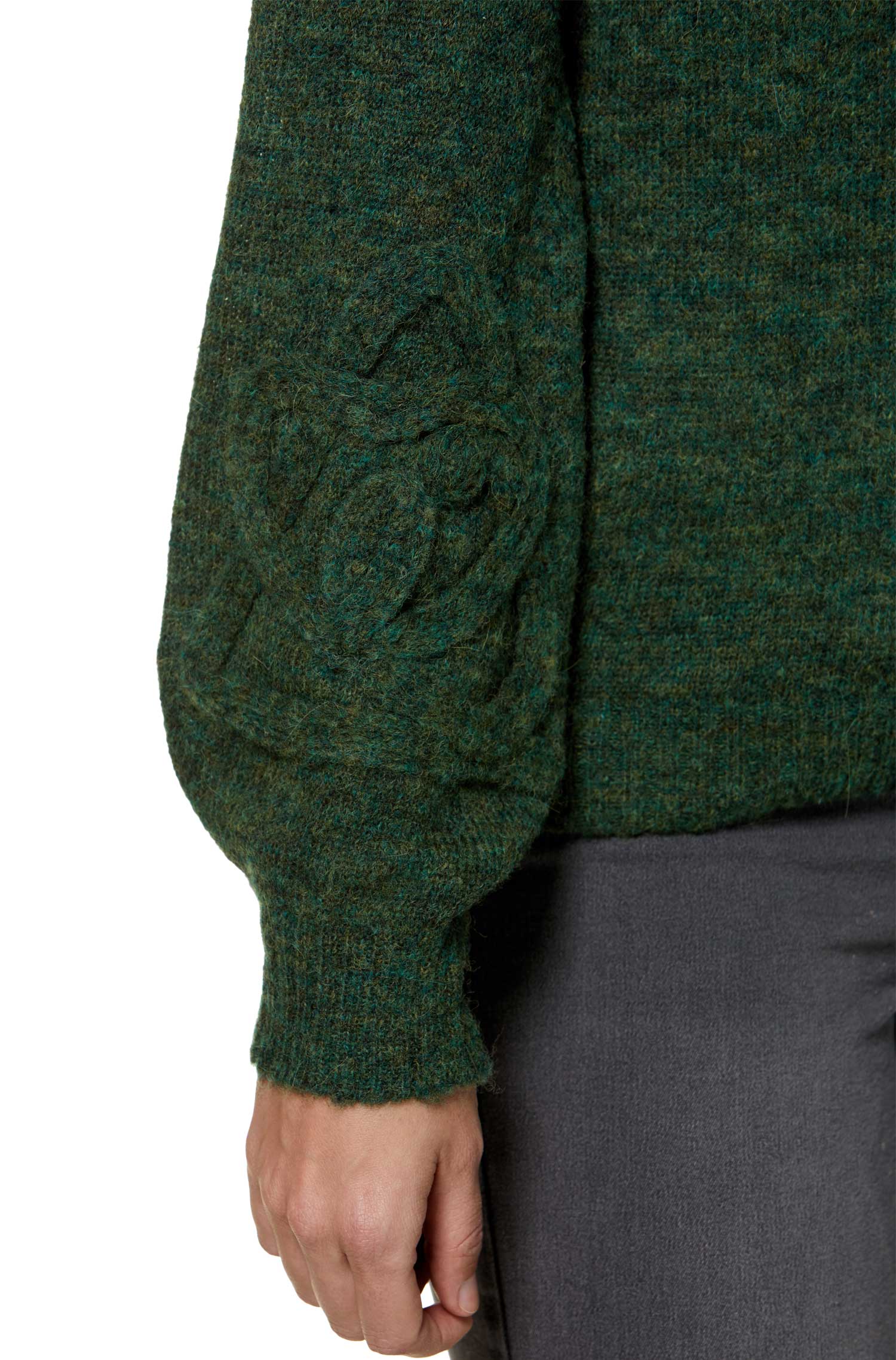 Alpaka Rollkragen Pullover SALOMON aus Alpaka Woll-Mix-grün