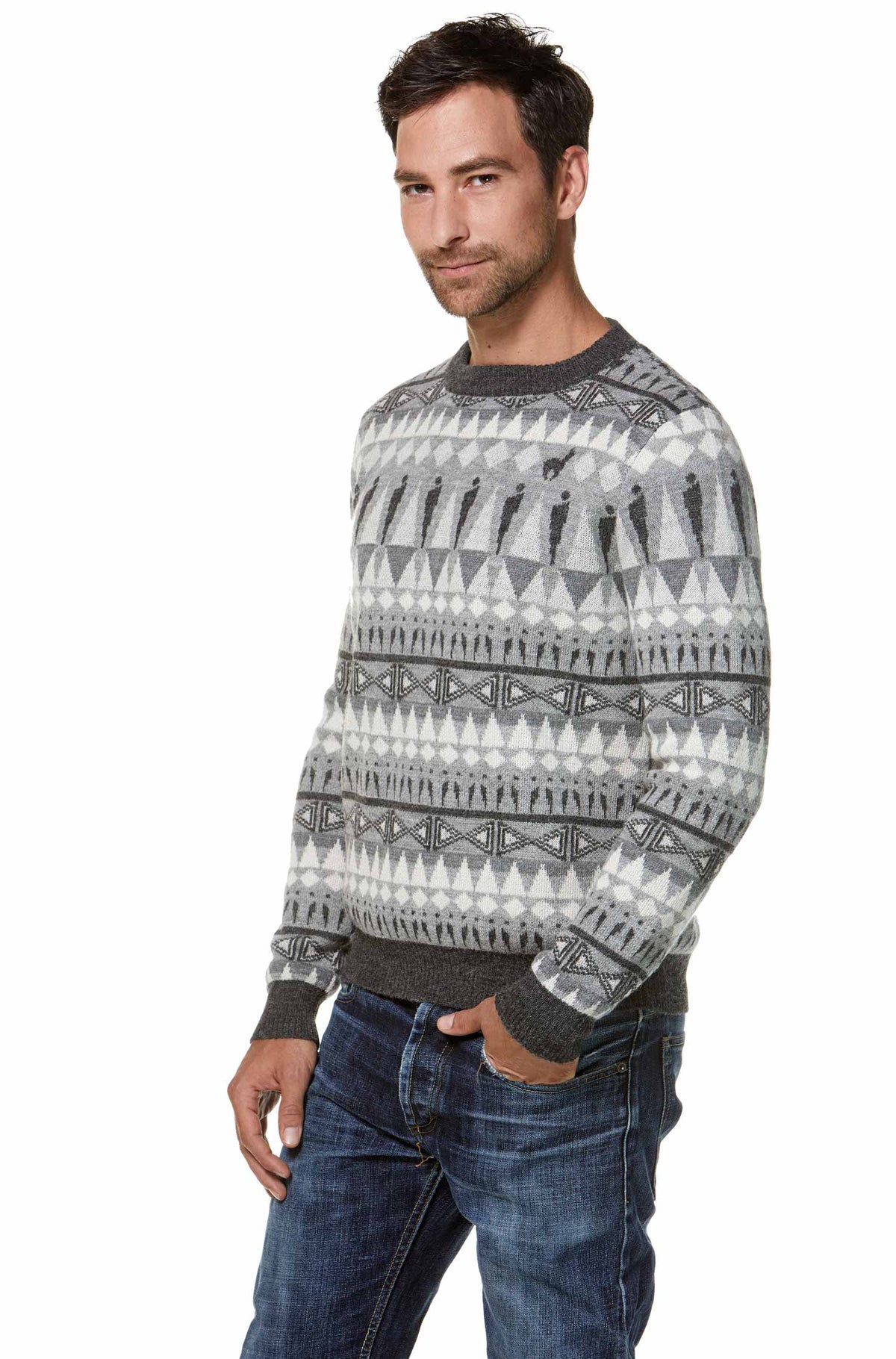 Alpaka Pullover HOMINEM-grau