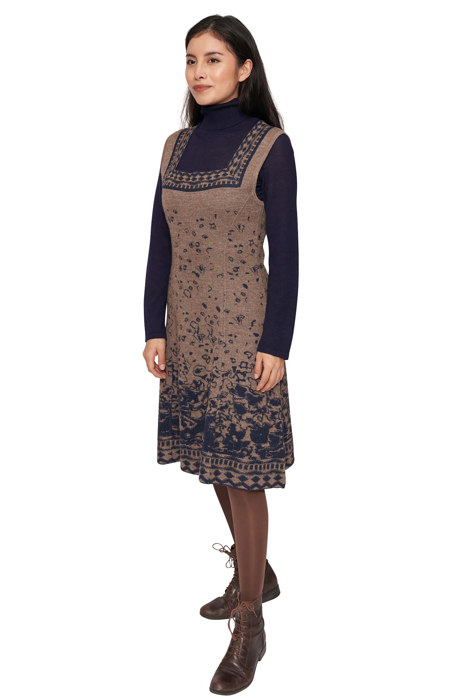 Kleid MAHALA aus 100% Baby Alpaka-multi