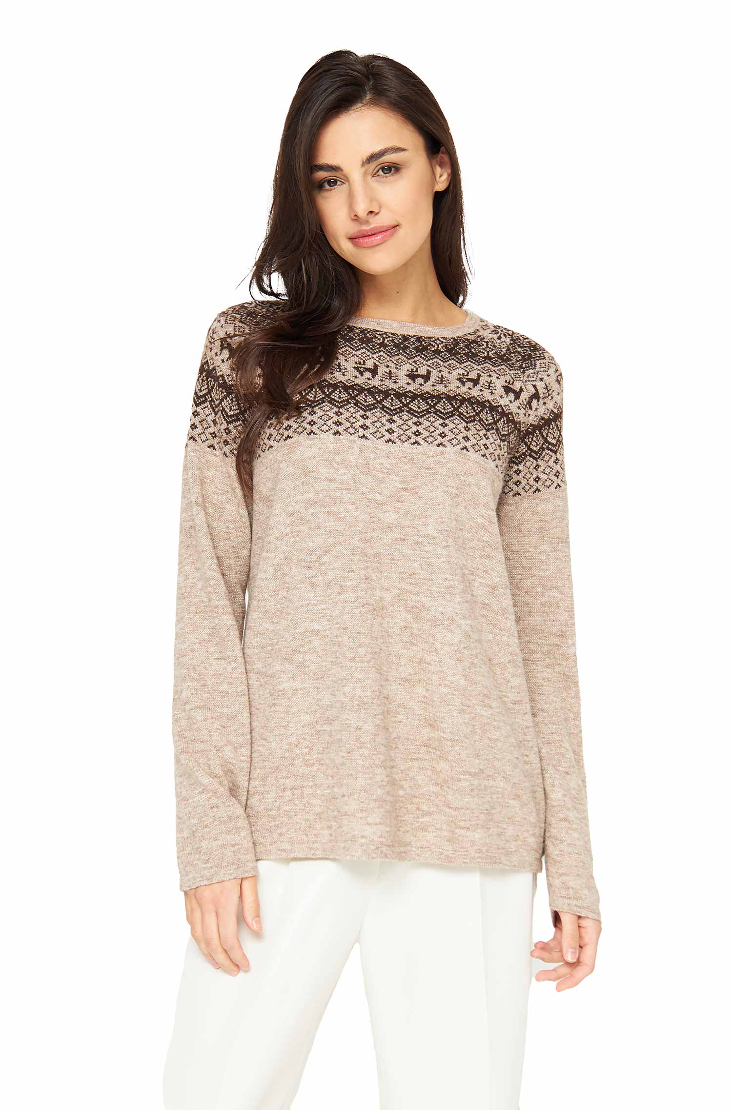 Alpaka Pullover ANDEN aus 100% Baby Alpaka-sand