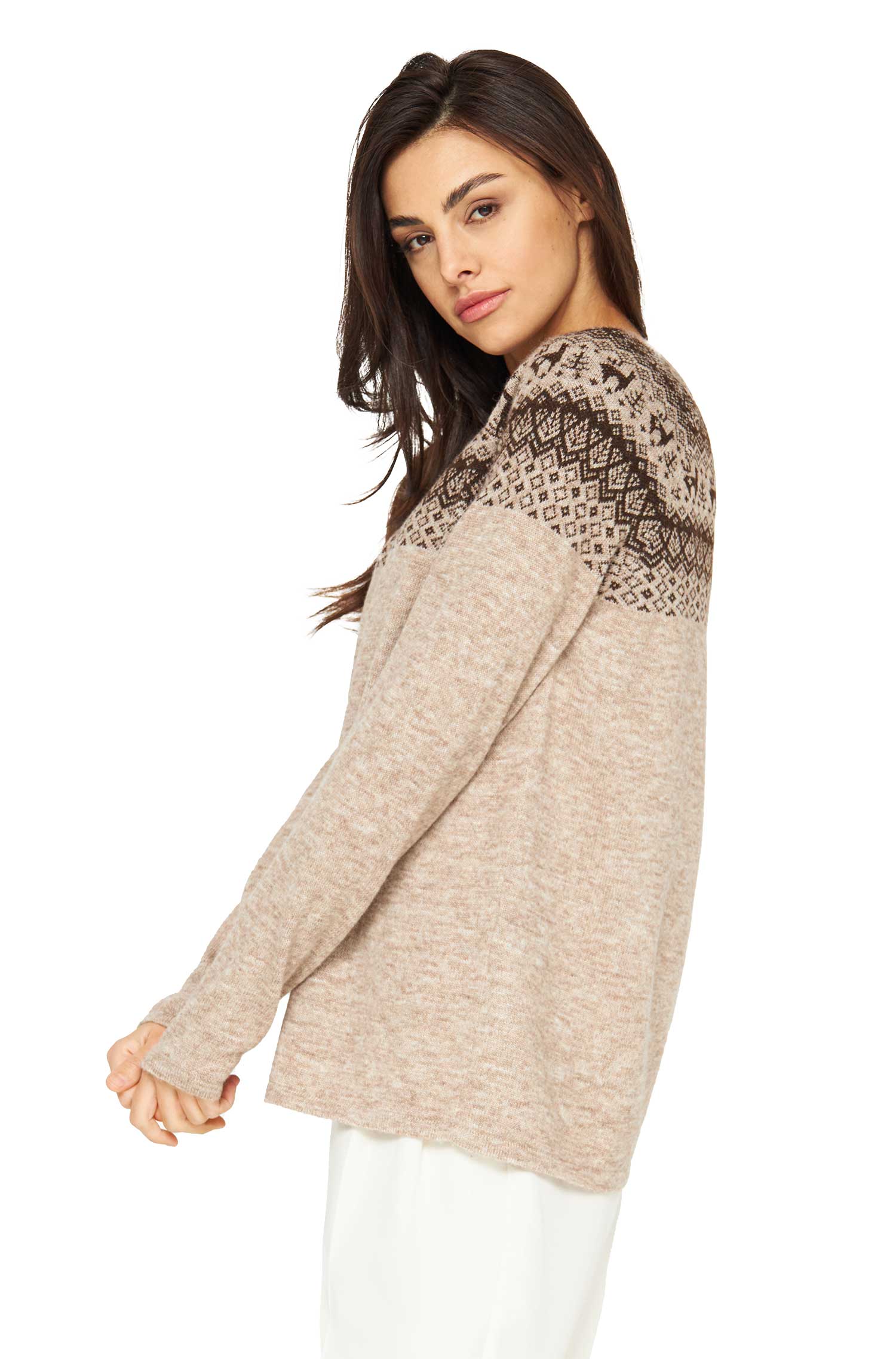 Alpaka Pullover ANDEN aus 100% Baby Alpaka-sand