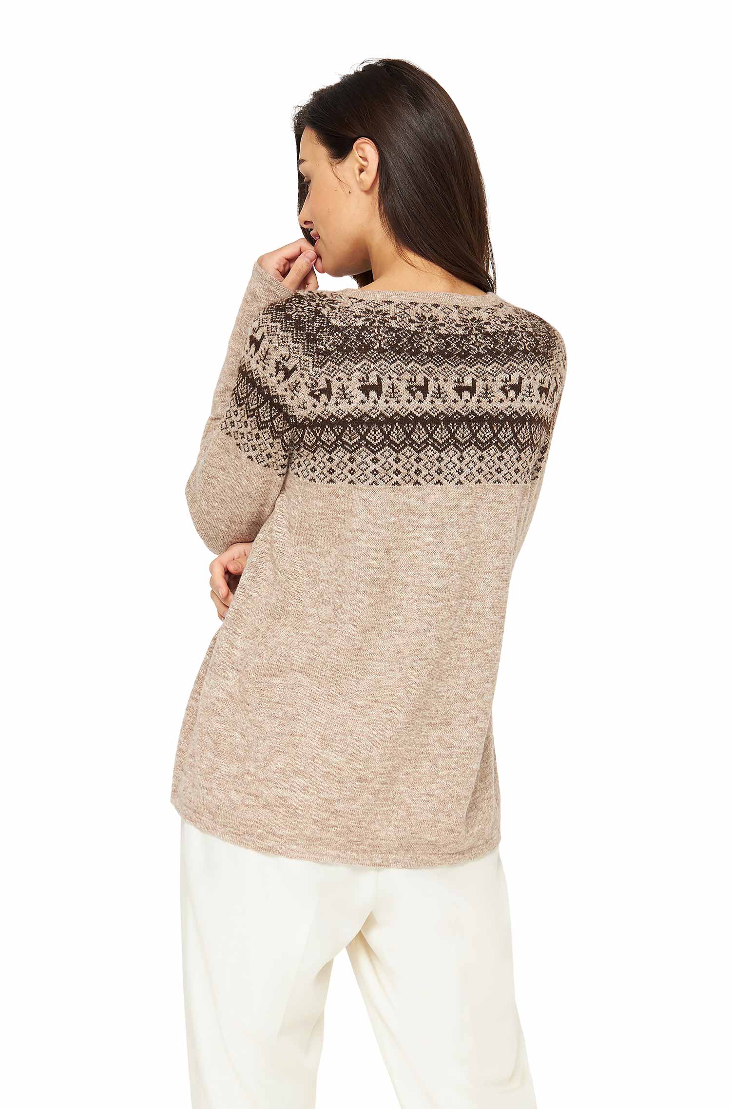 Alpaka Pullover ANDEN aus 100% Baby Alpaka-sand