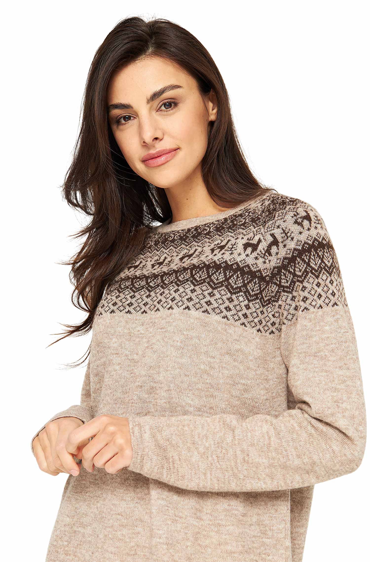 Alpaka Pullover ANDEN aus 100% Baby Alpaka-sand