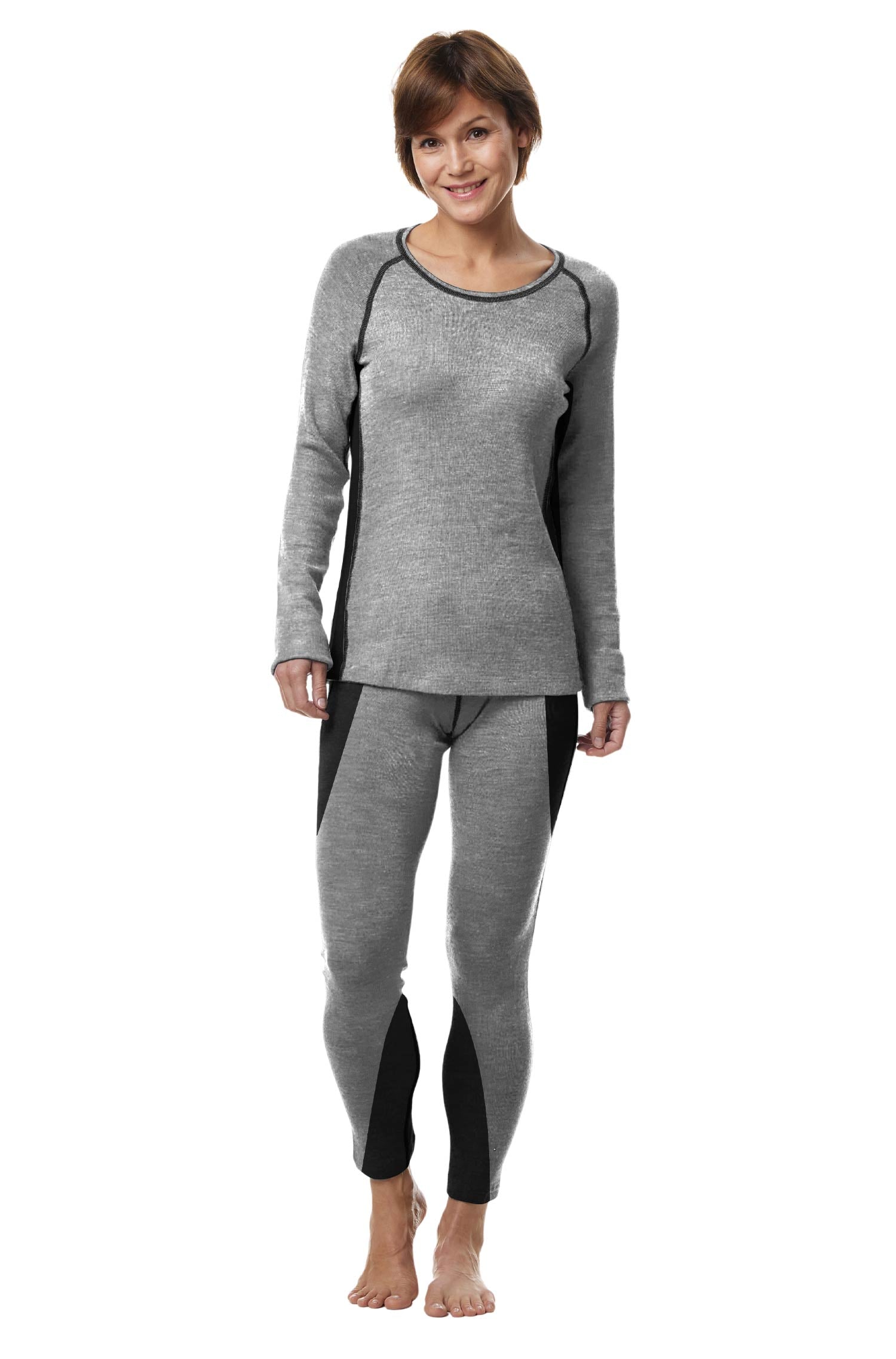 Thermo-Leggins ST. MORITZ für Damen mit Alpaka-Mix-grau