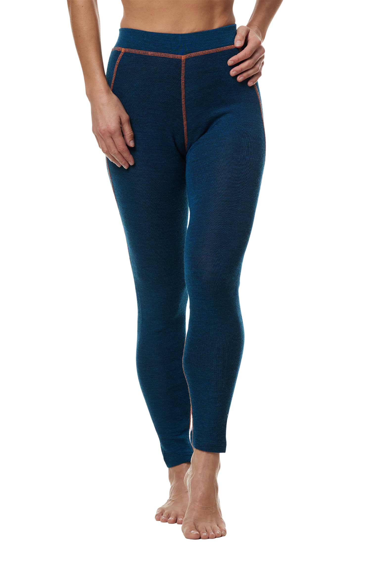 Thermo-Leggins ST. MORITZ für Damen mit Alpaka-Mix-petrol