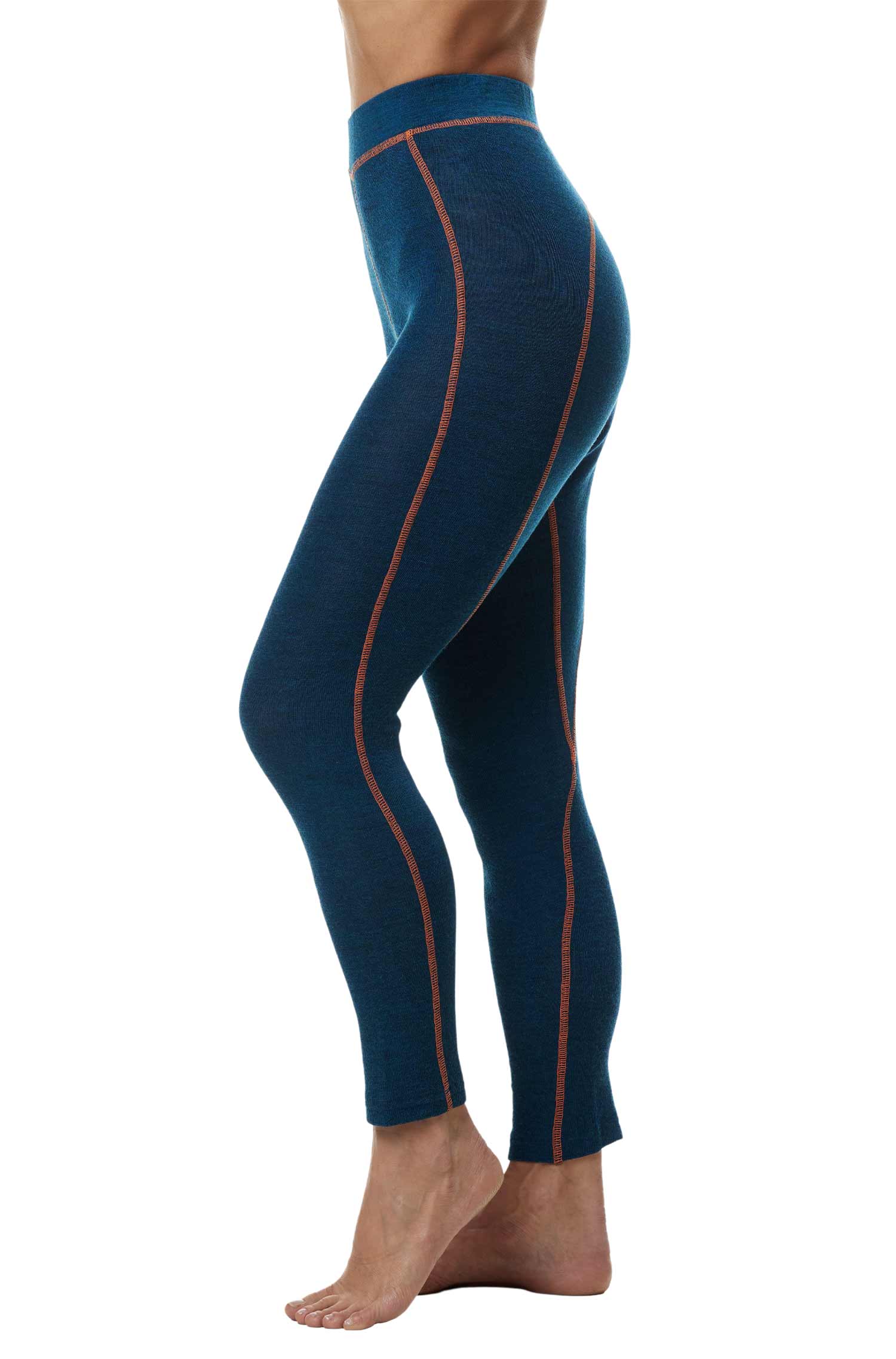 Thermo-Leggins ST. MORITZ für Damen mit Alpaka-Mix-petrol