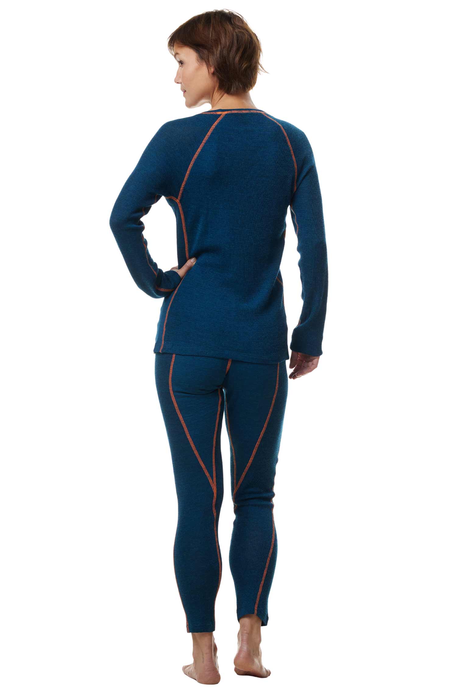 Thermo-Leggins ST. MORITZ für Damen mit Alpaka-Mix-petrol