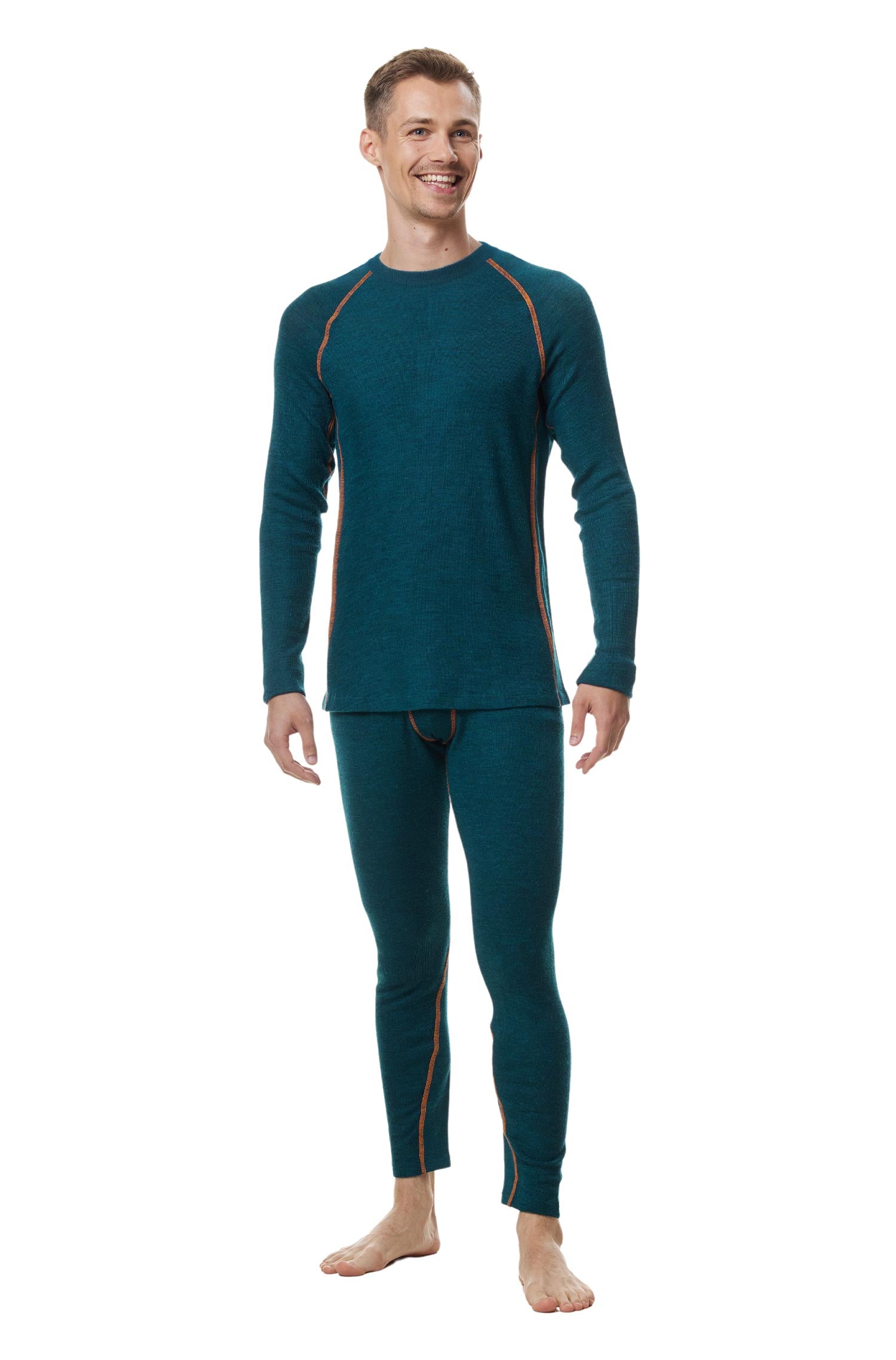 Thermo-Langarm-Shirt ST. MORITZ für Herren mit Alpaka-Mix-petrol