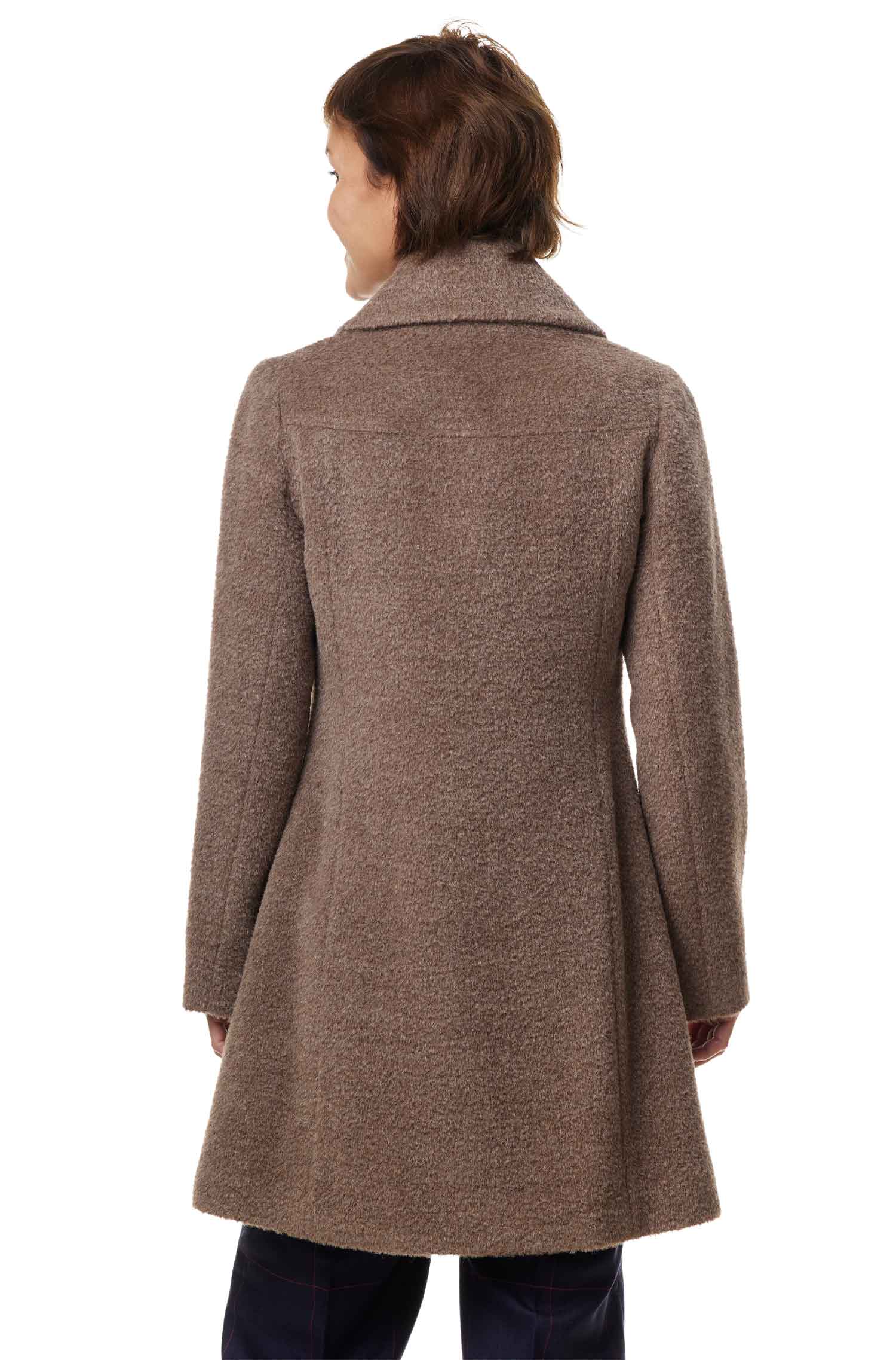 Alpaka Mantel FLURINA aus Alpaka und Wolle-graues taupe