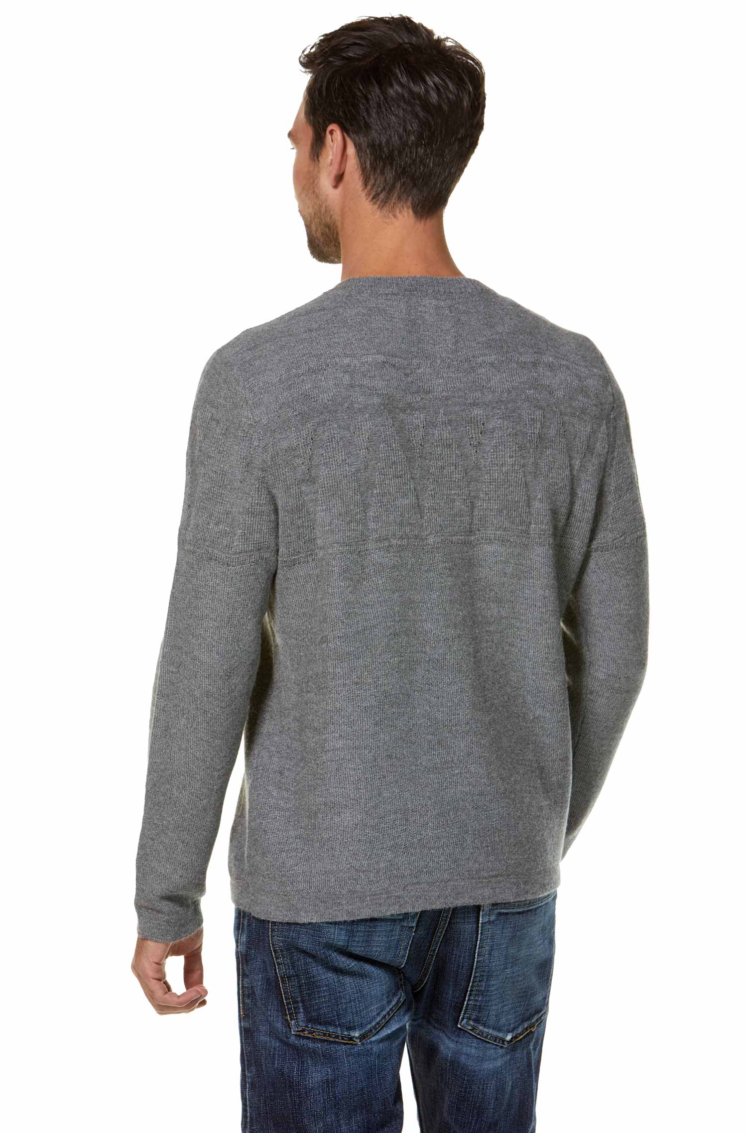 Alpaka Pullover HUGO aus 100% Baby Alpaka-grau