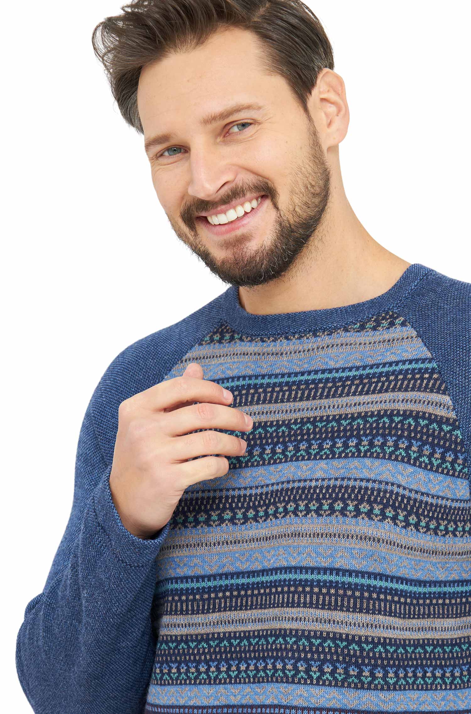 Alpaka Pullover DARIO aus 100% Baby Alpaka-multi