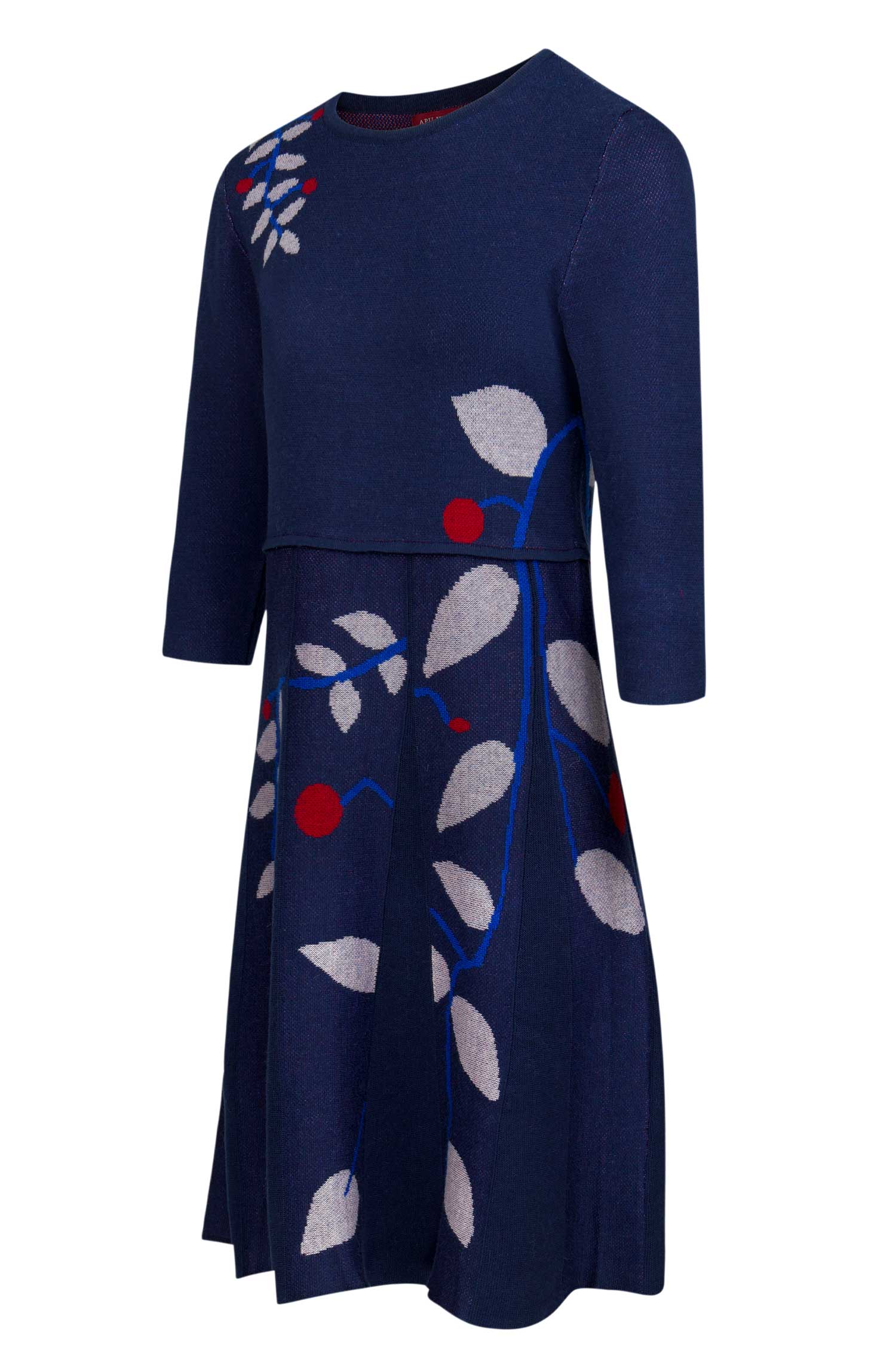 Alpaka Kleid BELLA mit Royal Alpaka-blau