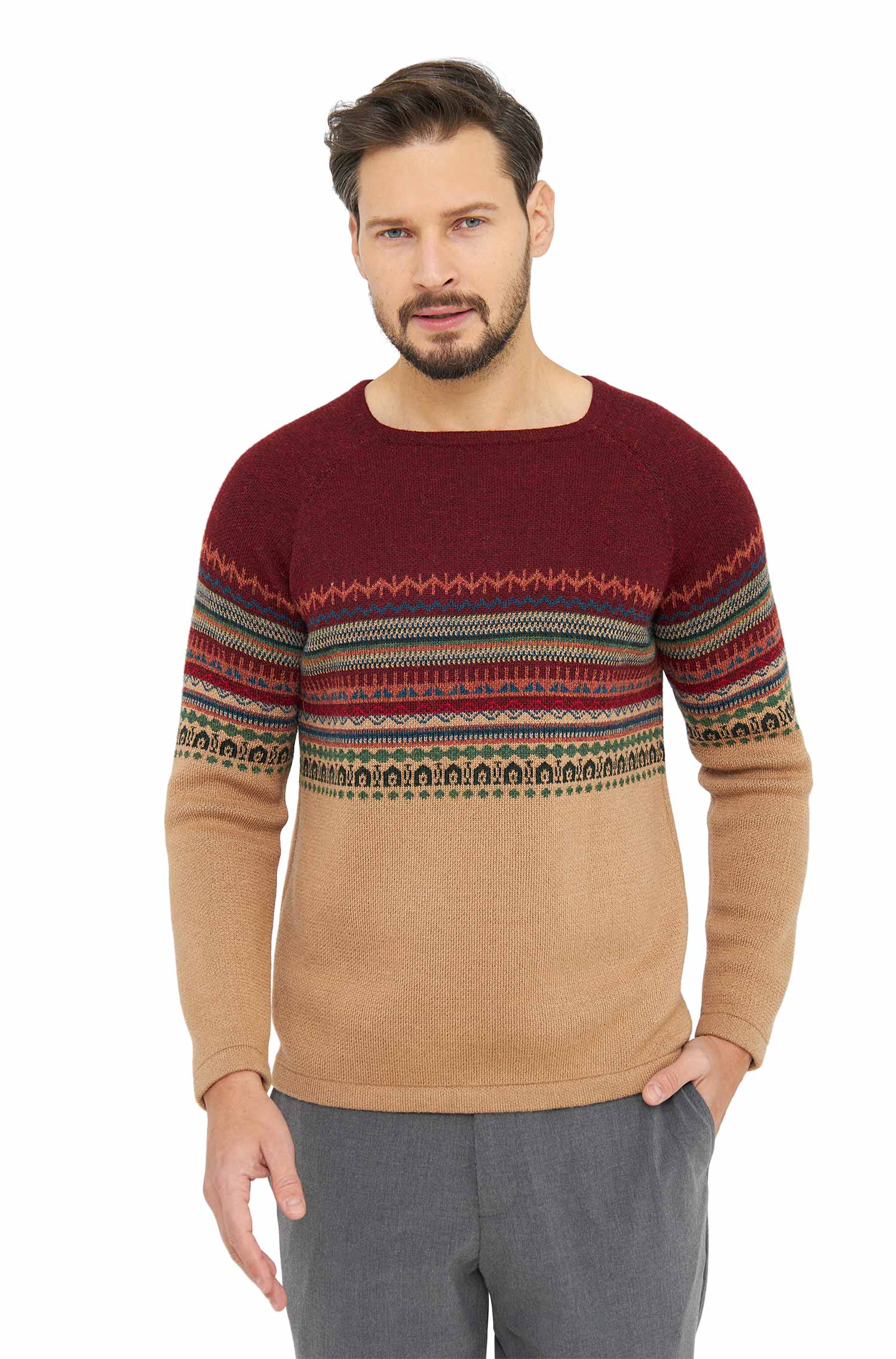 Alpaka Pullover COLORES DE LUNA aus 100% Baby Alpaka-luna sand