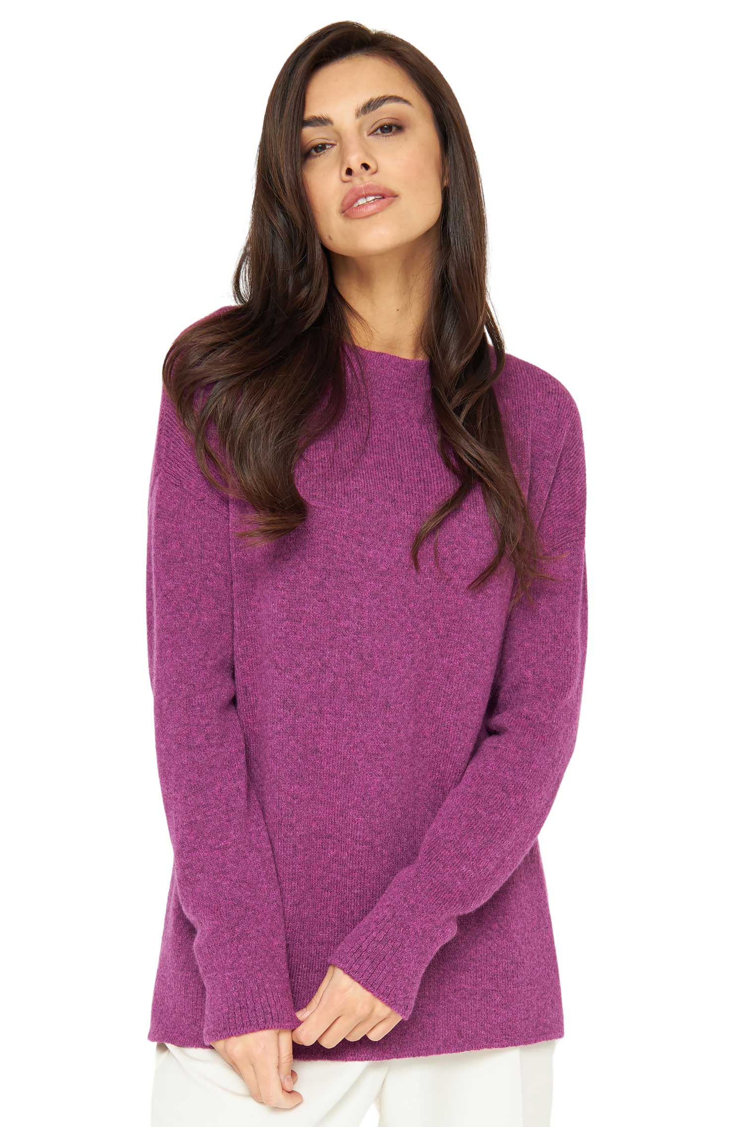 Alpaka Pullover GRAZIA aus Alpaka-Merino-Mix-fuchsia